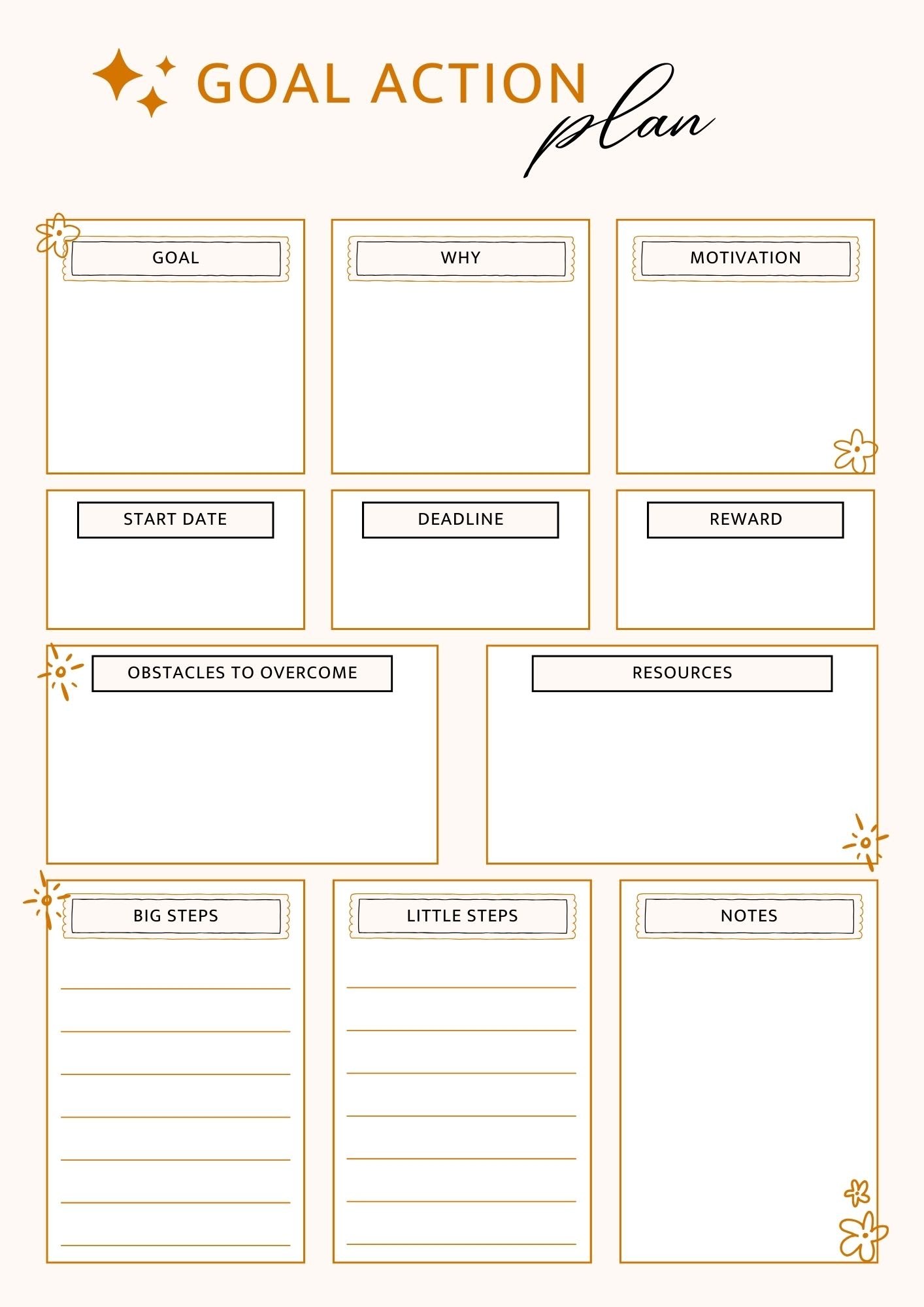Goal Worksheet Printable