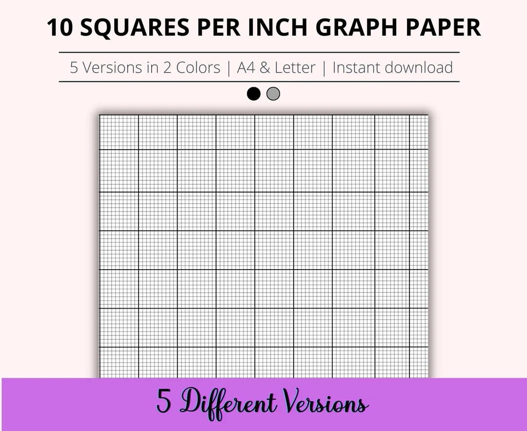 Printable Graph Paper 10 Squares Per Inch