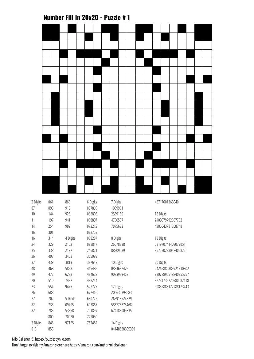 Number Puzzles For Adults Printable