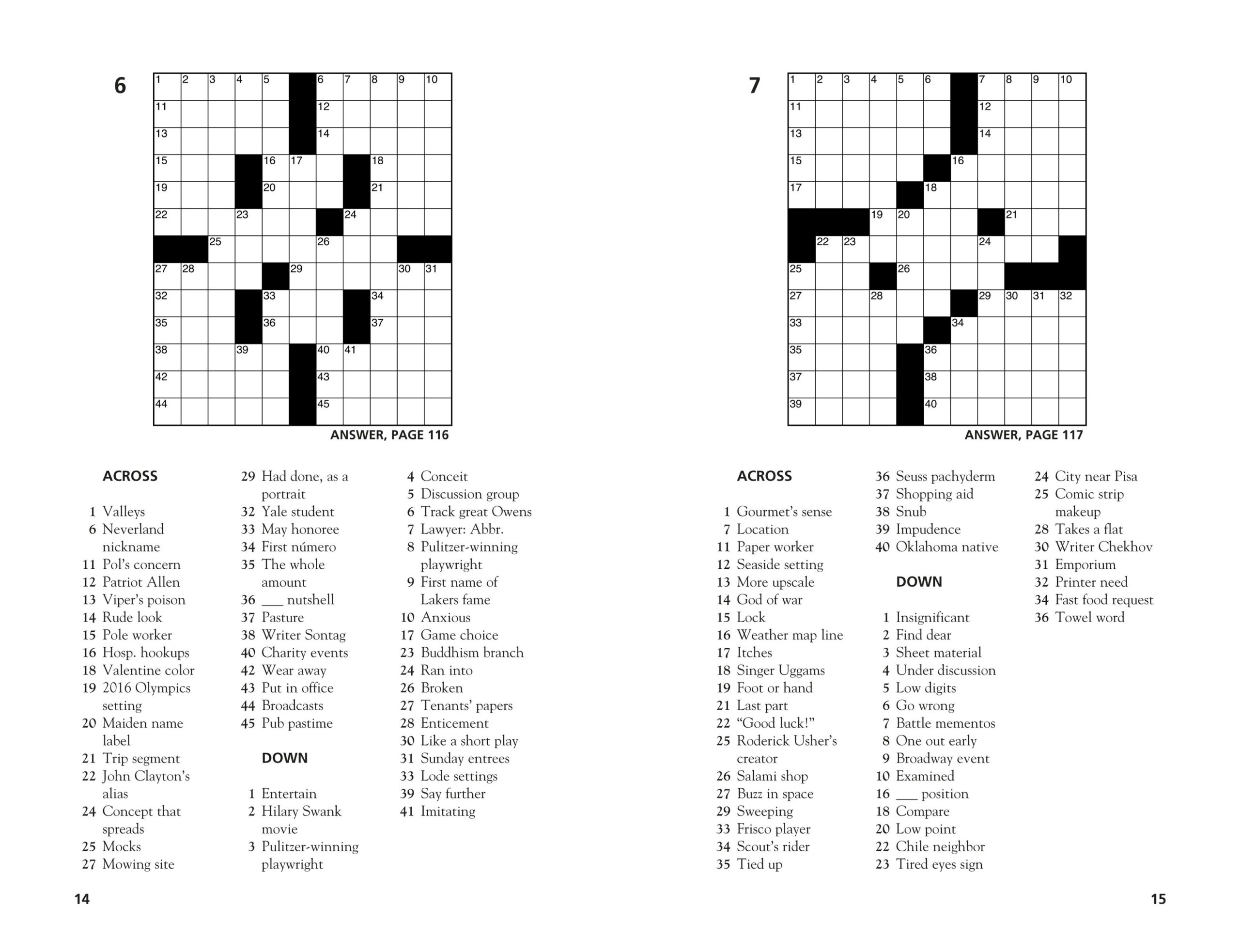 Thomas Joseph Crossword Puzzles Printable Free