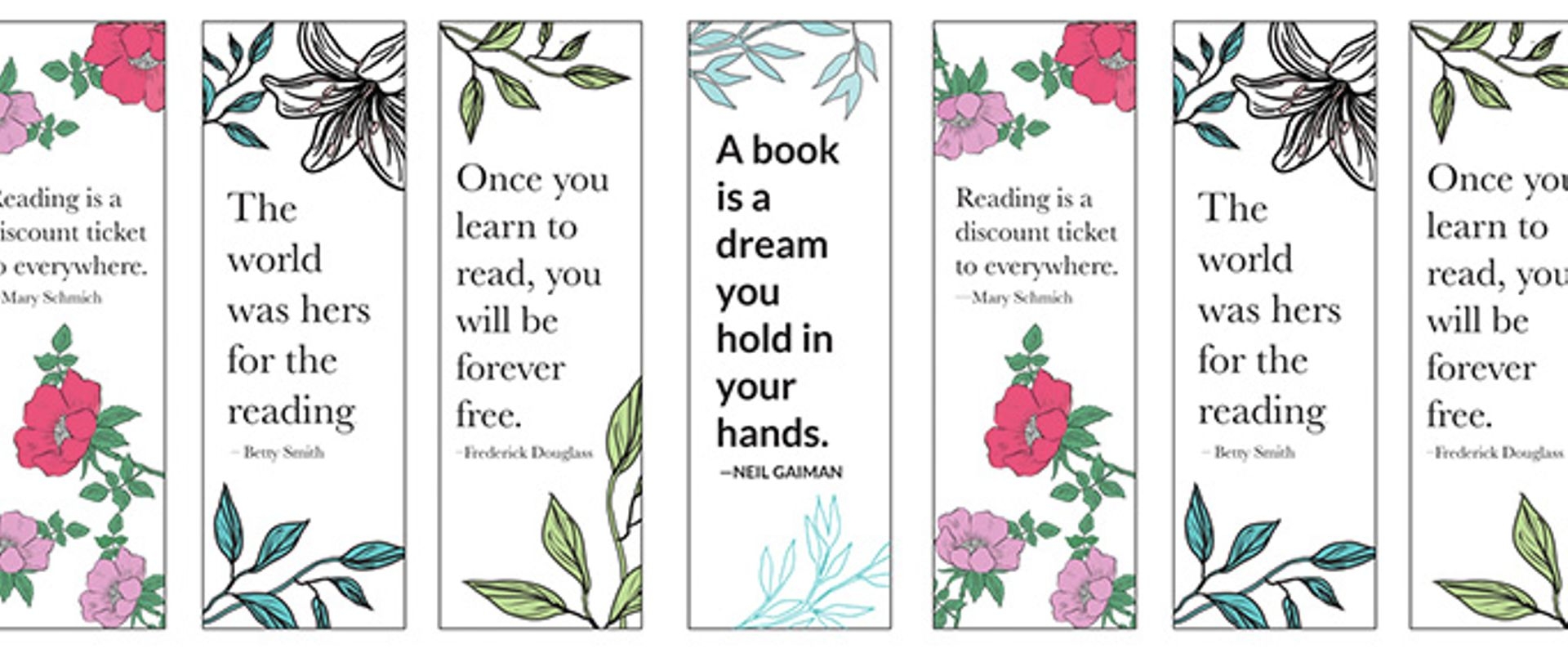 Printable Bookmark Design
