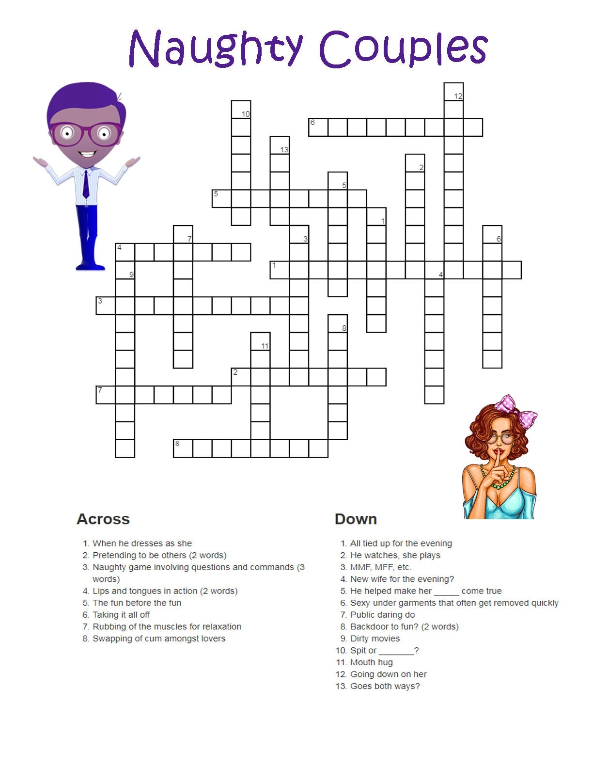 Naughty Crossword Puzzles Printable