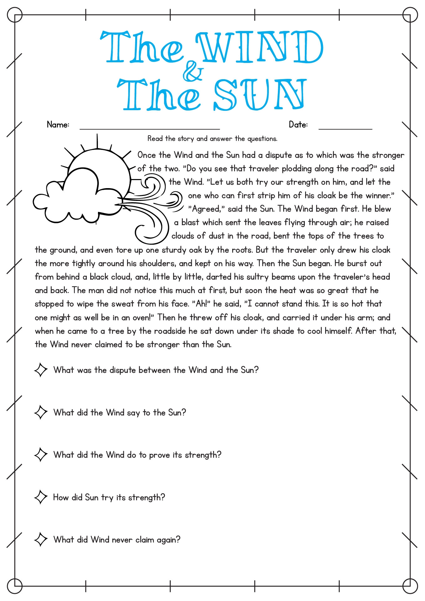 Free Printable 4th Grade Reading Comprehension Worksheets