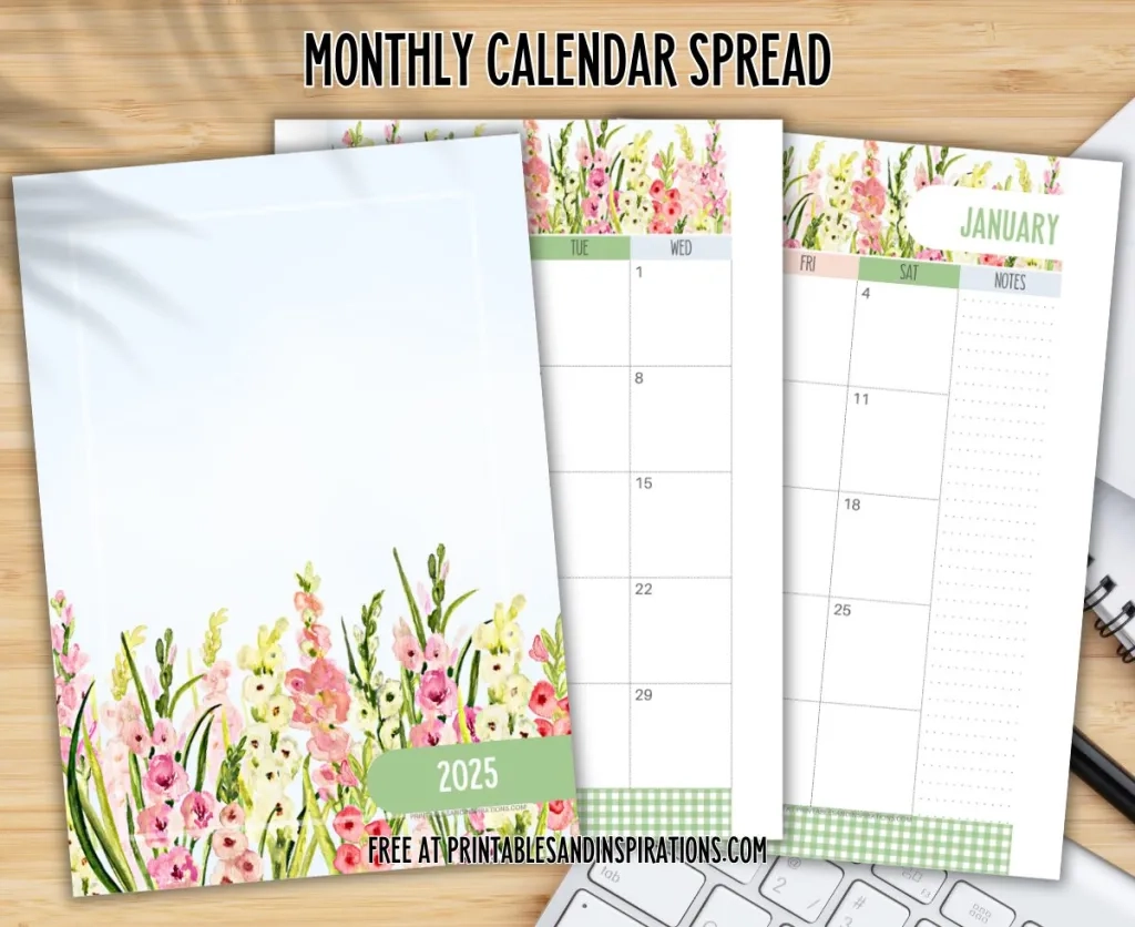 2025 2026 Two Page Calendar Monthly Spread Free Printable Printables And Inspirations