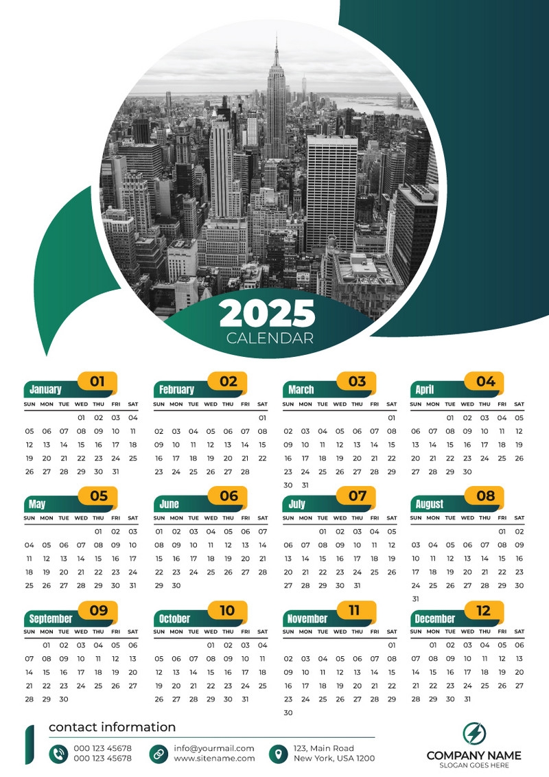 2025 Calendar Template Week Starts On Sunday EPS Free Download Pikbest