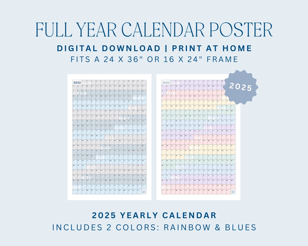 2025 Full Year Calendar Rilee Smith