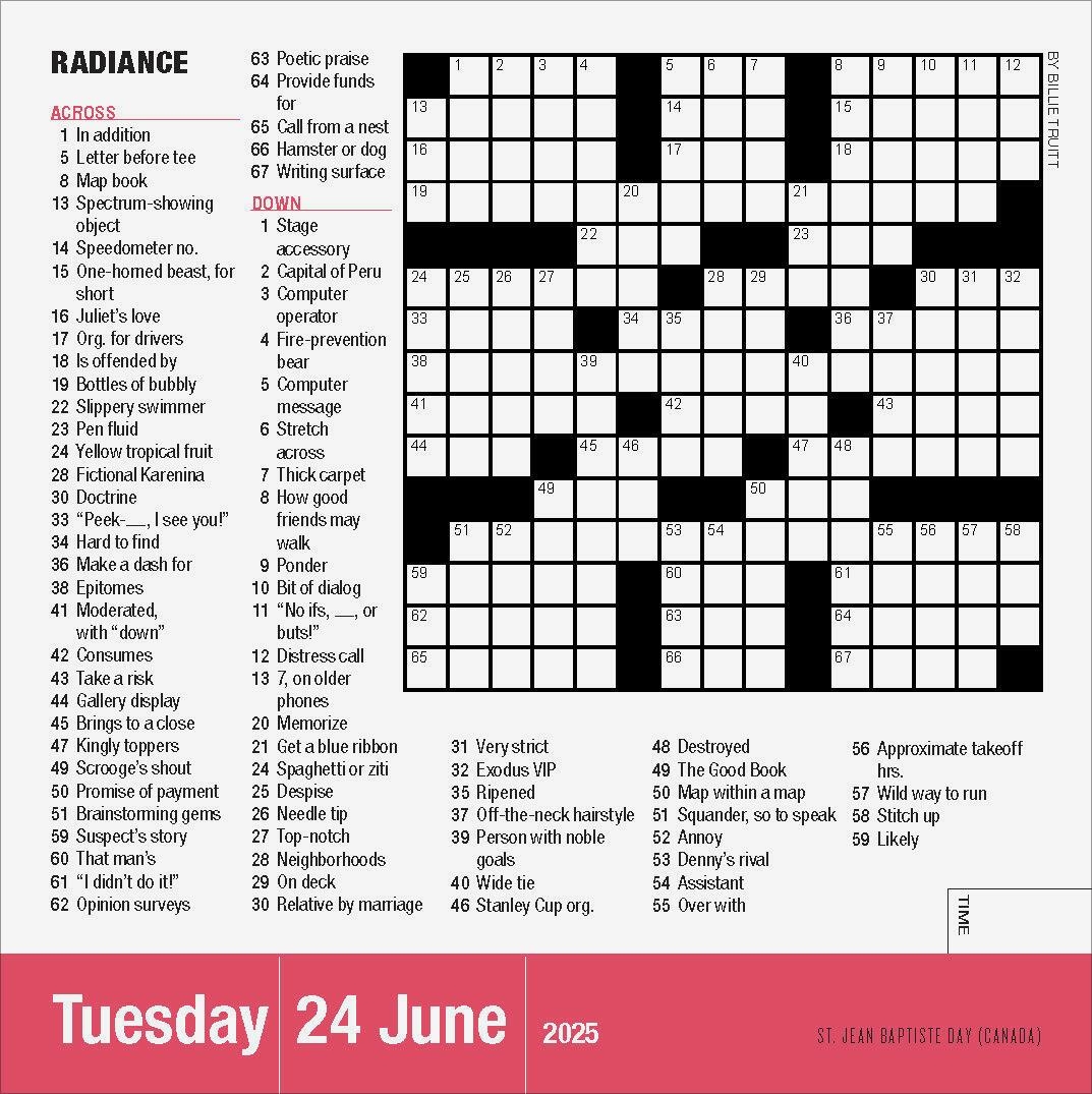 Free Printable Crossword Puzzles 2025
