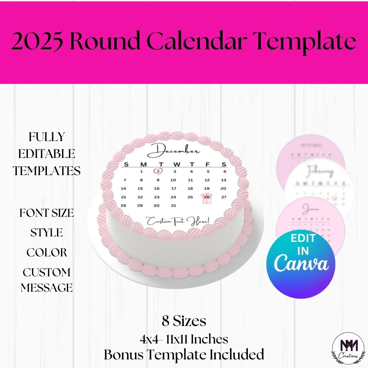 Blank Calendar Template December 2025