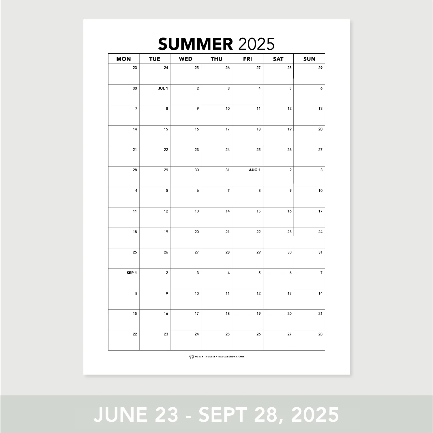 2025 Summer Calendar For Efficient Scheduling The Essential Calendar