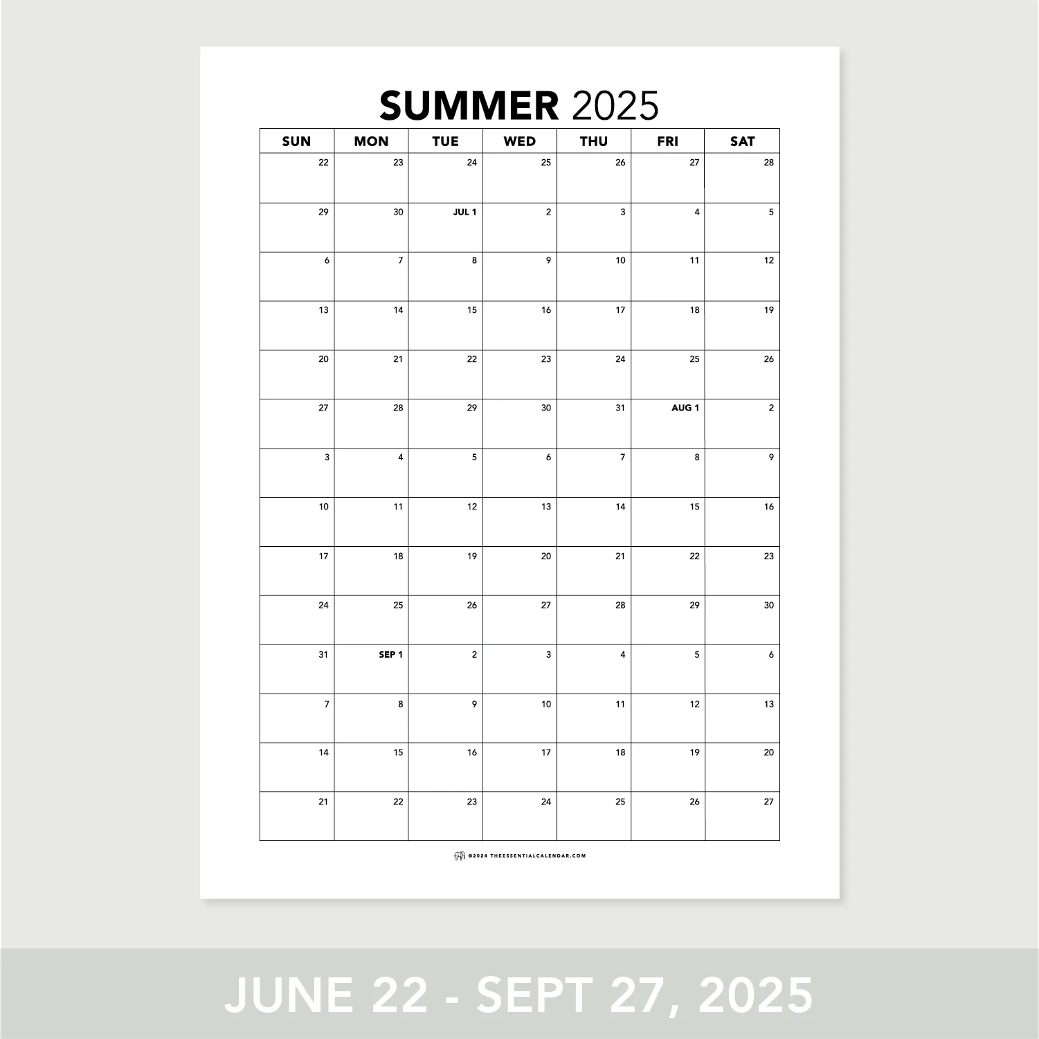 2025 Summer Calendar For Efficient Scheduling The Essential Calendar