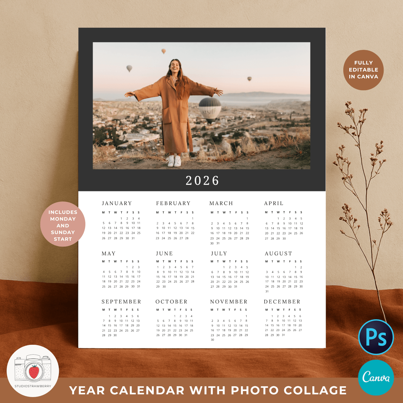 2026 Calendar Printable With Designs