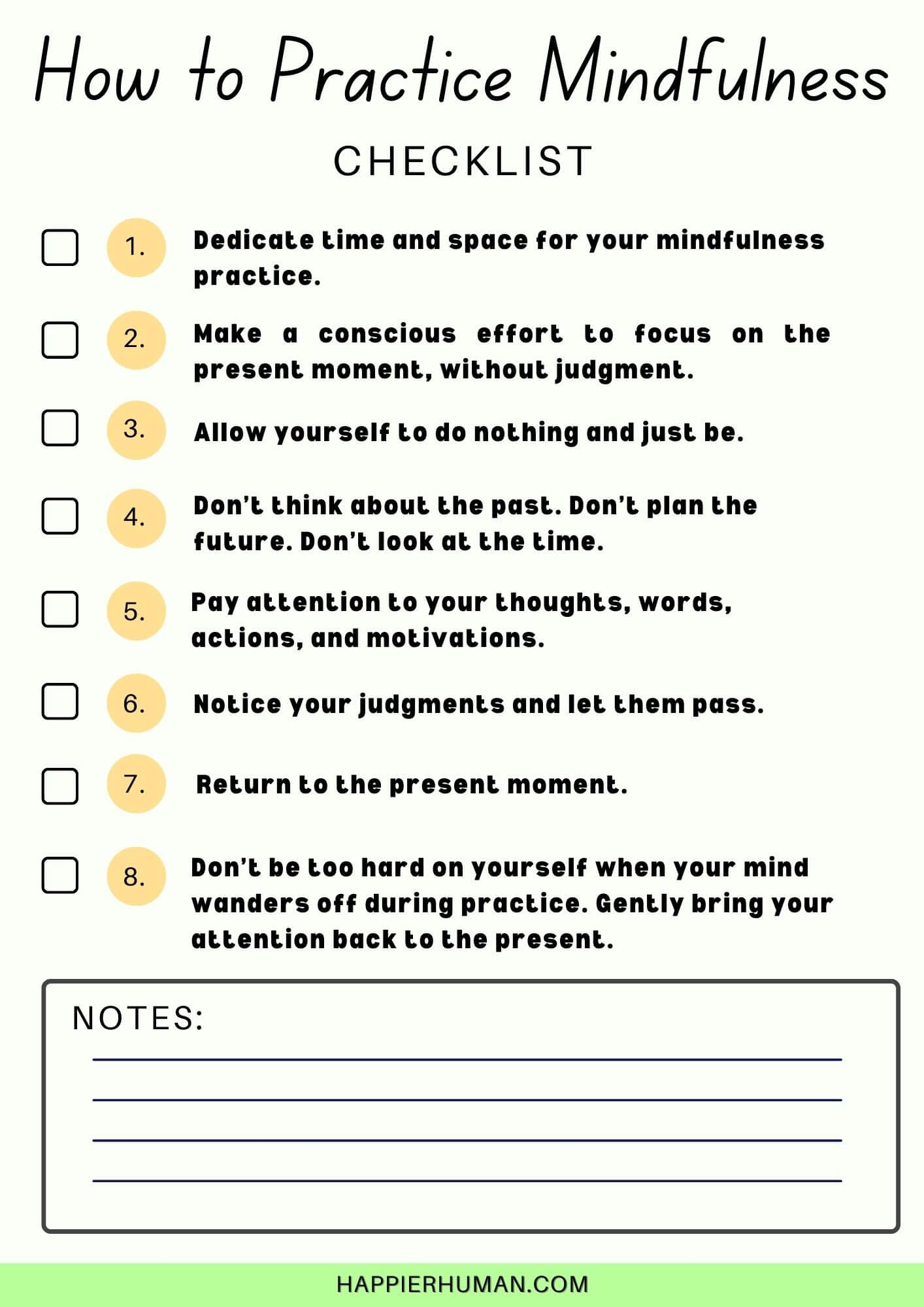 Free Printable Mindfulness Worksheets