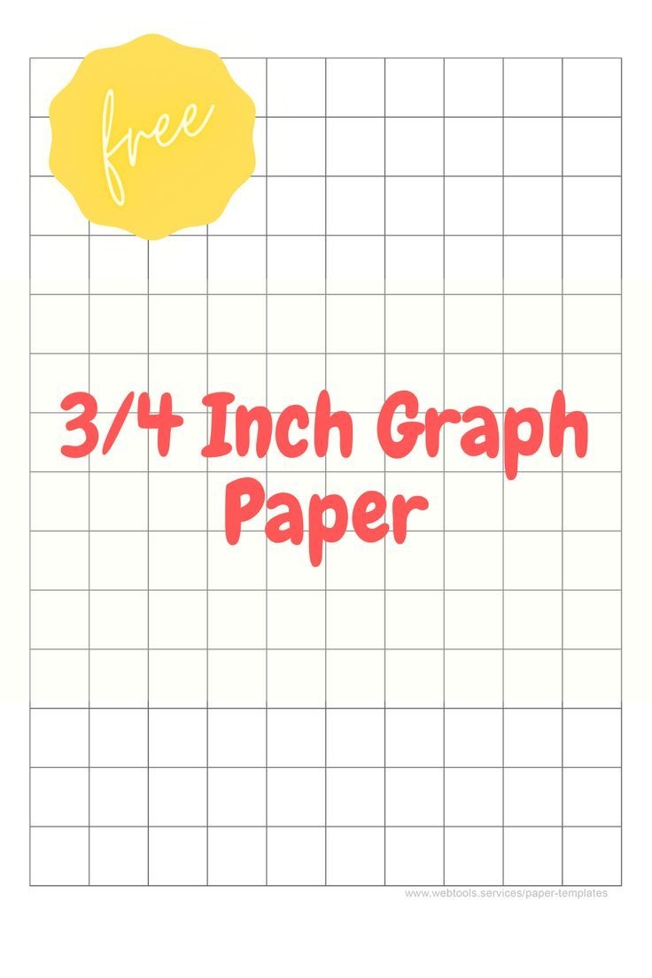 3 4 Inch Graph Paper Template In PDF