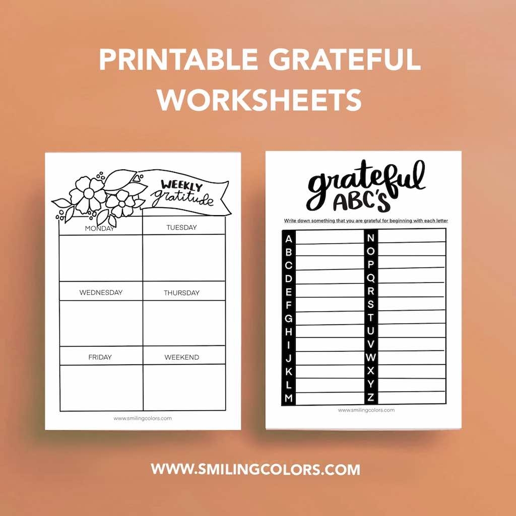 Free Printable Gratitude Worksheets Pdf