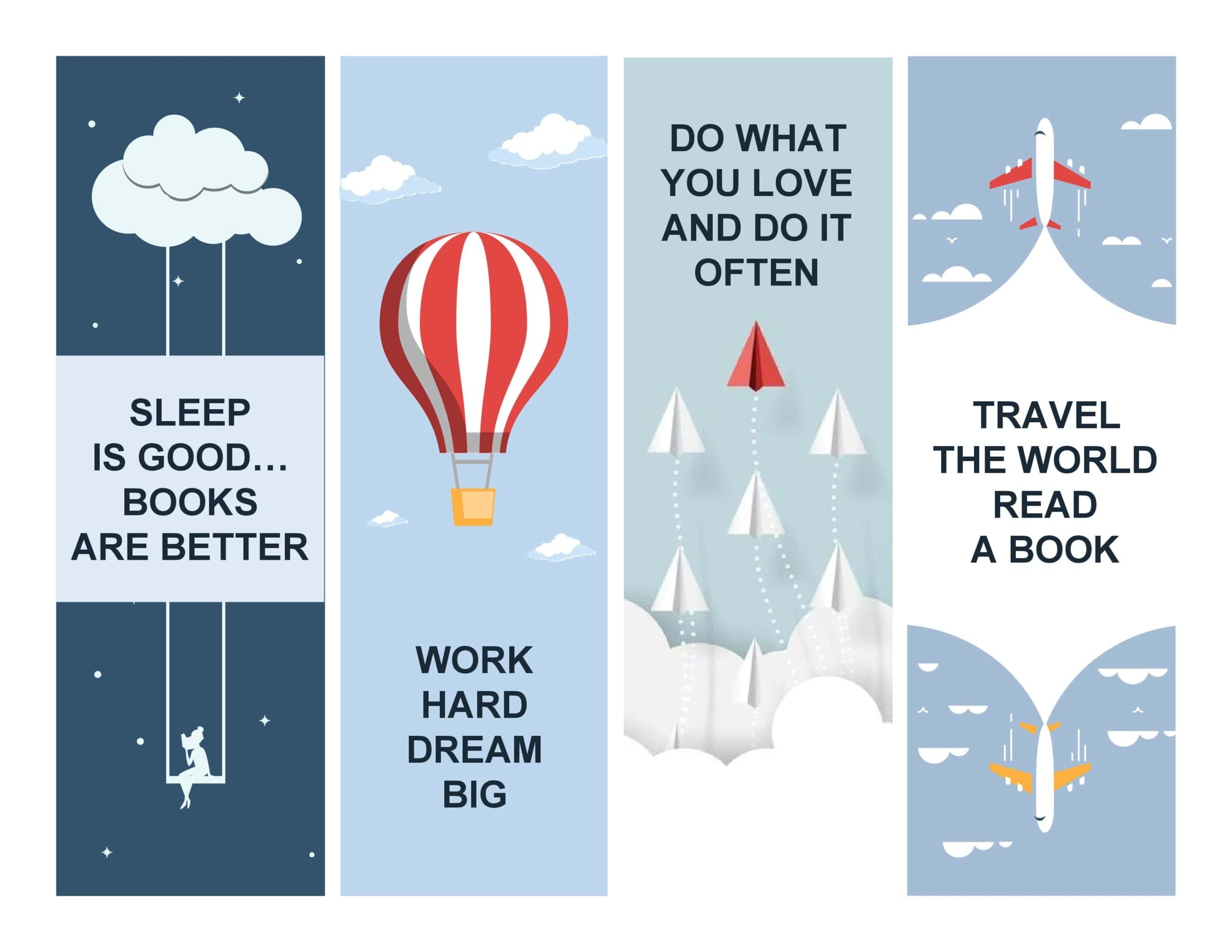 Printable Bookmark Design Template