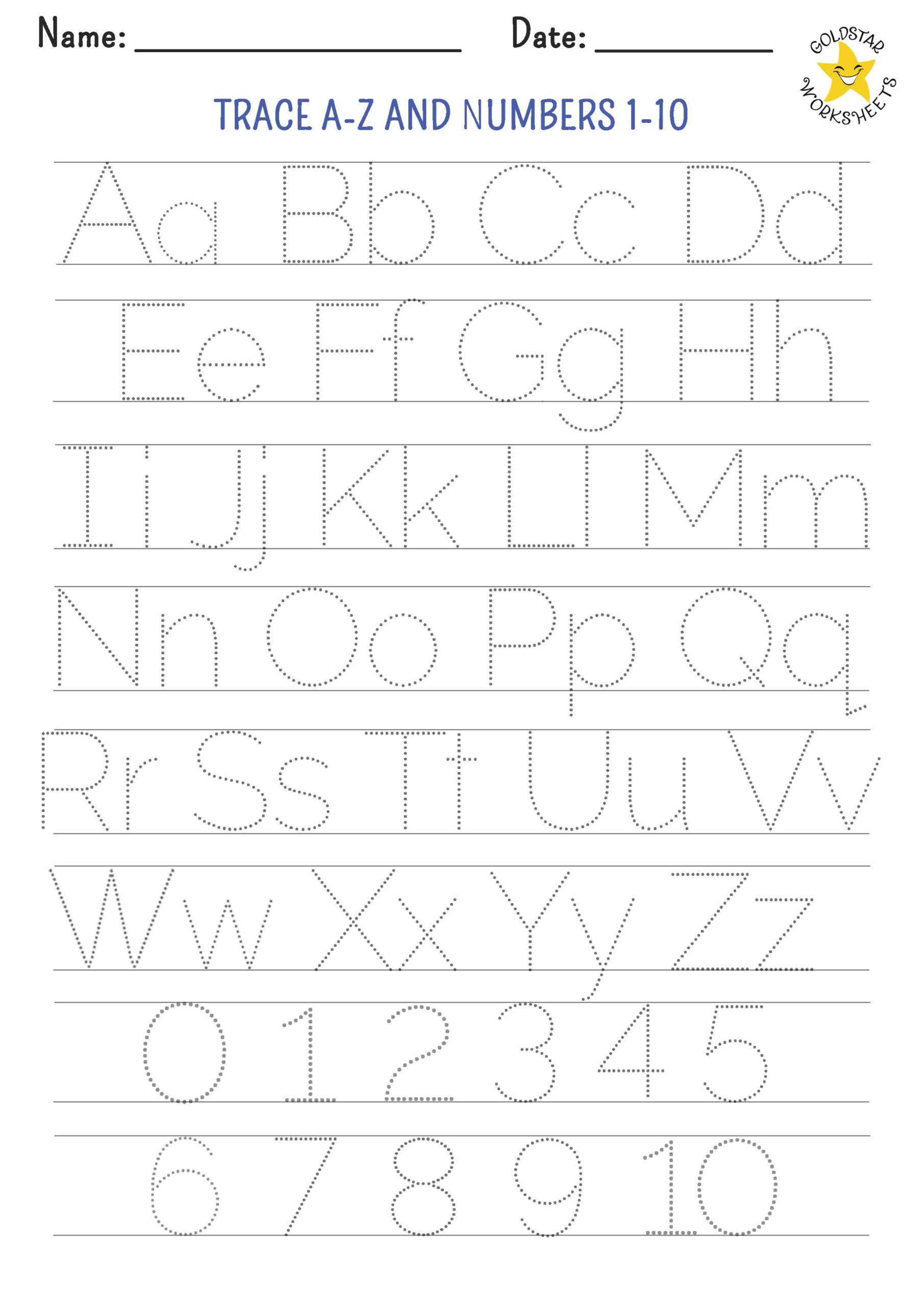 Tracing Letters Printable Worksheets