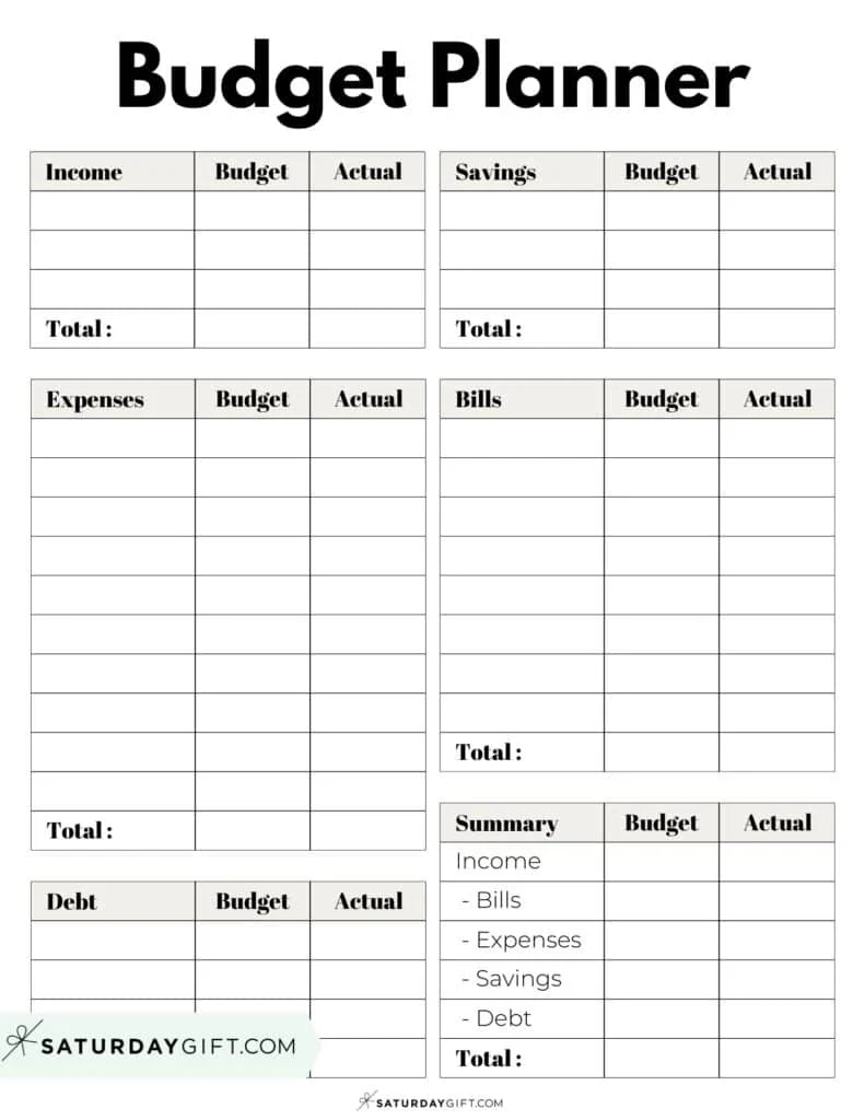 37 Budget Planners amp Trackers Cute amp Free Printables