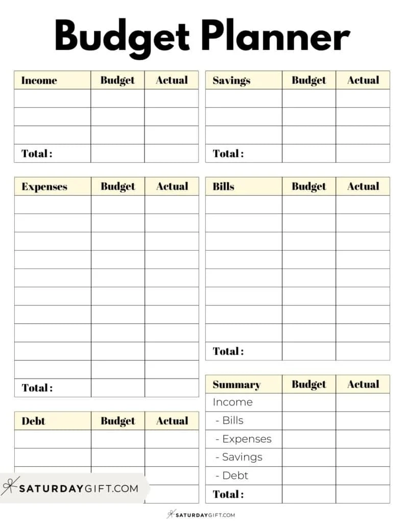 37 Budget Planners amp Trackers Cute amp Free Printables