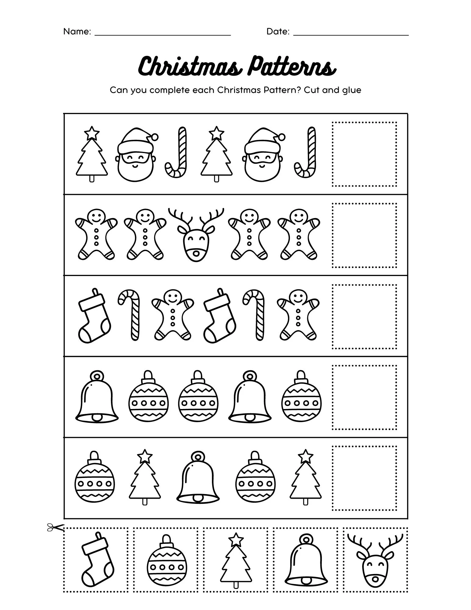 Christmas Printable Worksheets