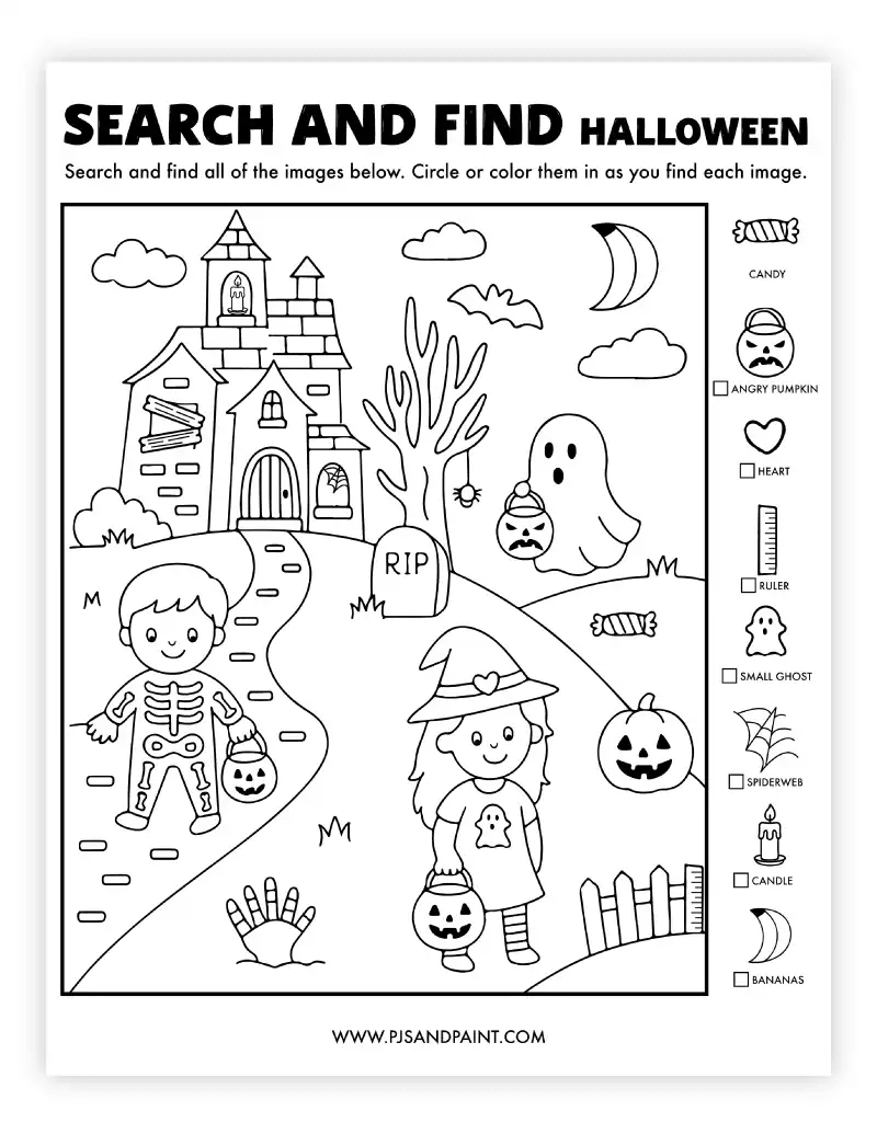 Free Halloween Printable Worksheets