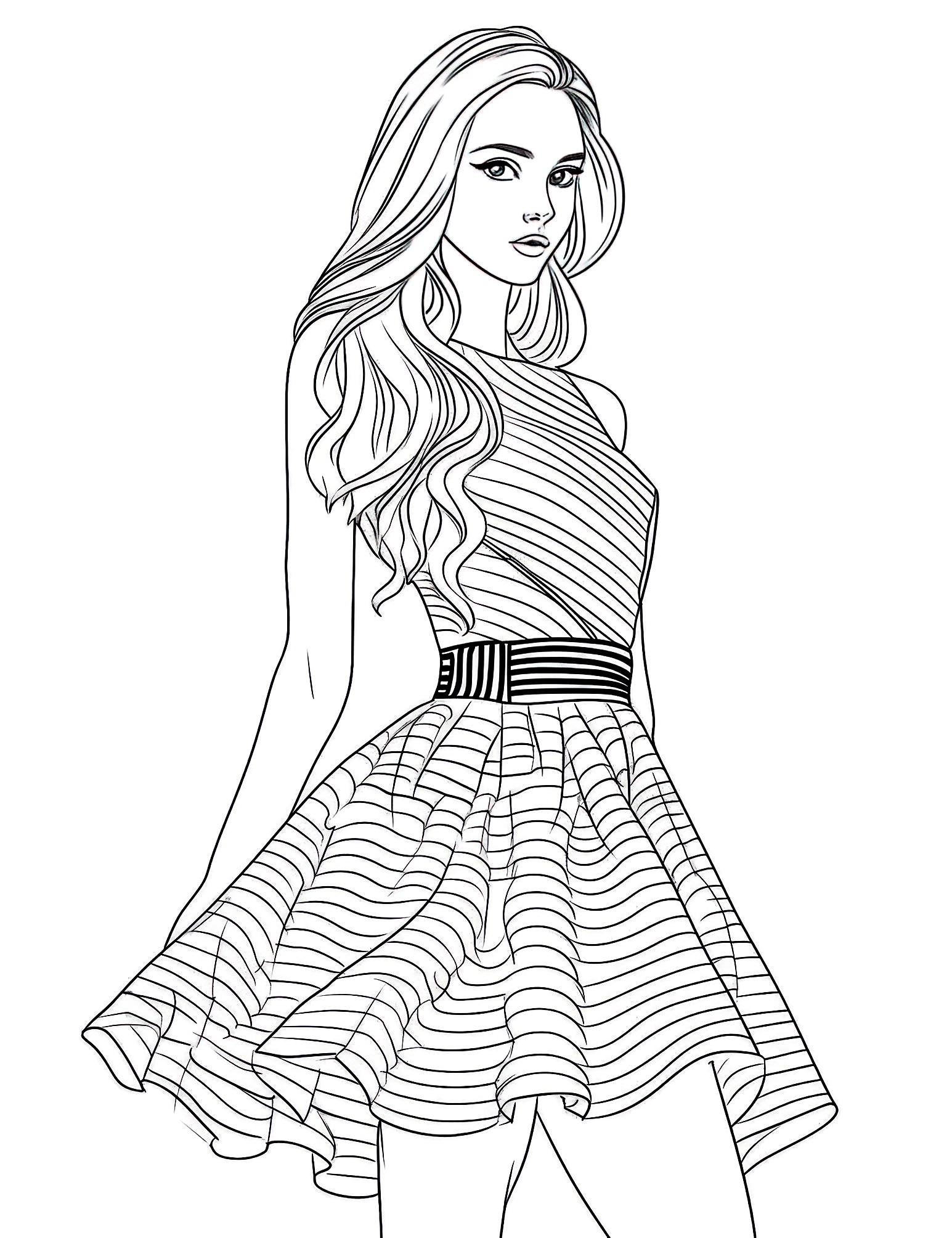 49 Stunning Dress Coloring Pages For Kids And Adults Our Mindful Life
