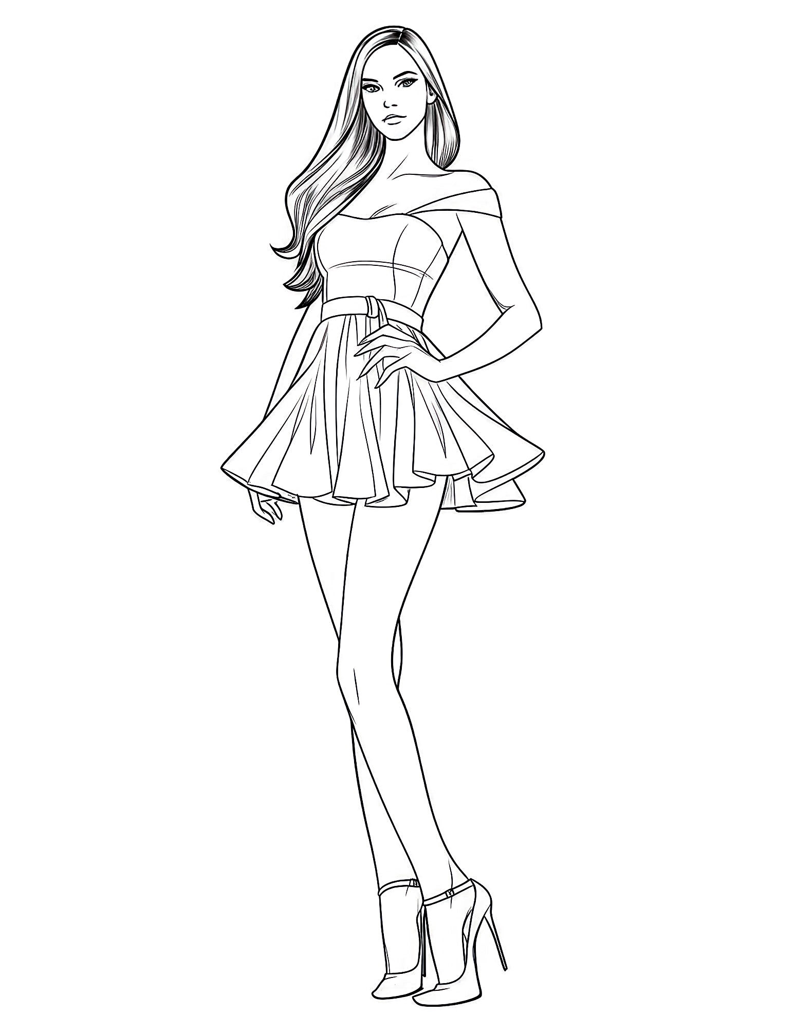 Free Printable Fashion Design Coloring Pages