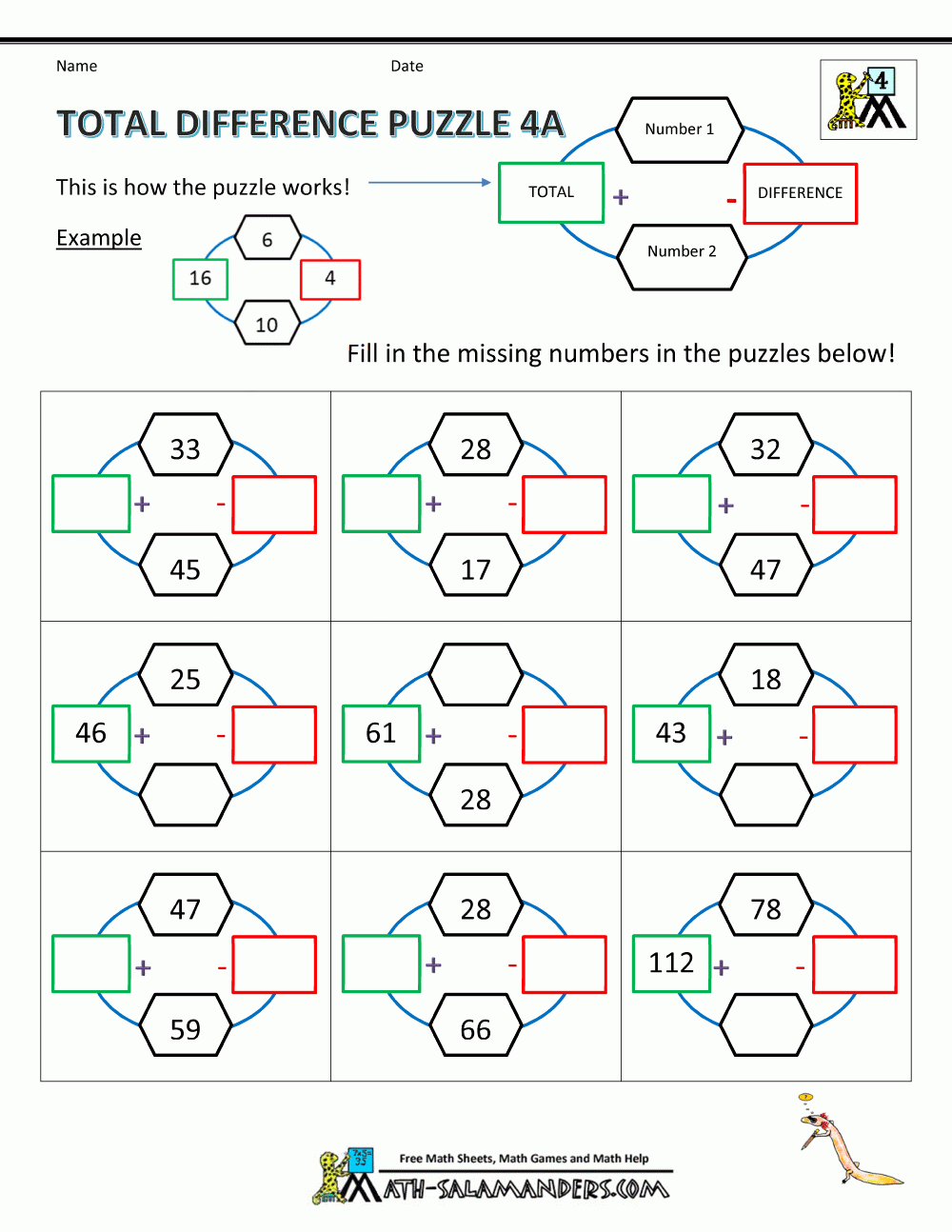 Printable Math Puzzles