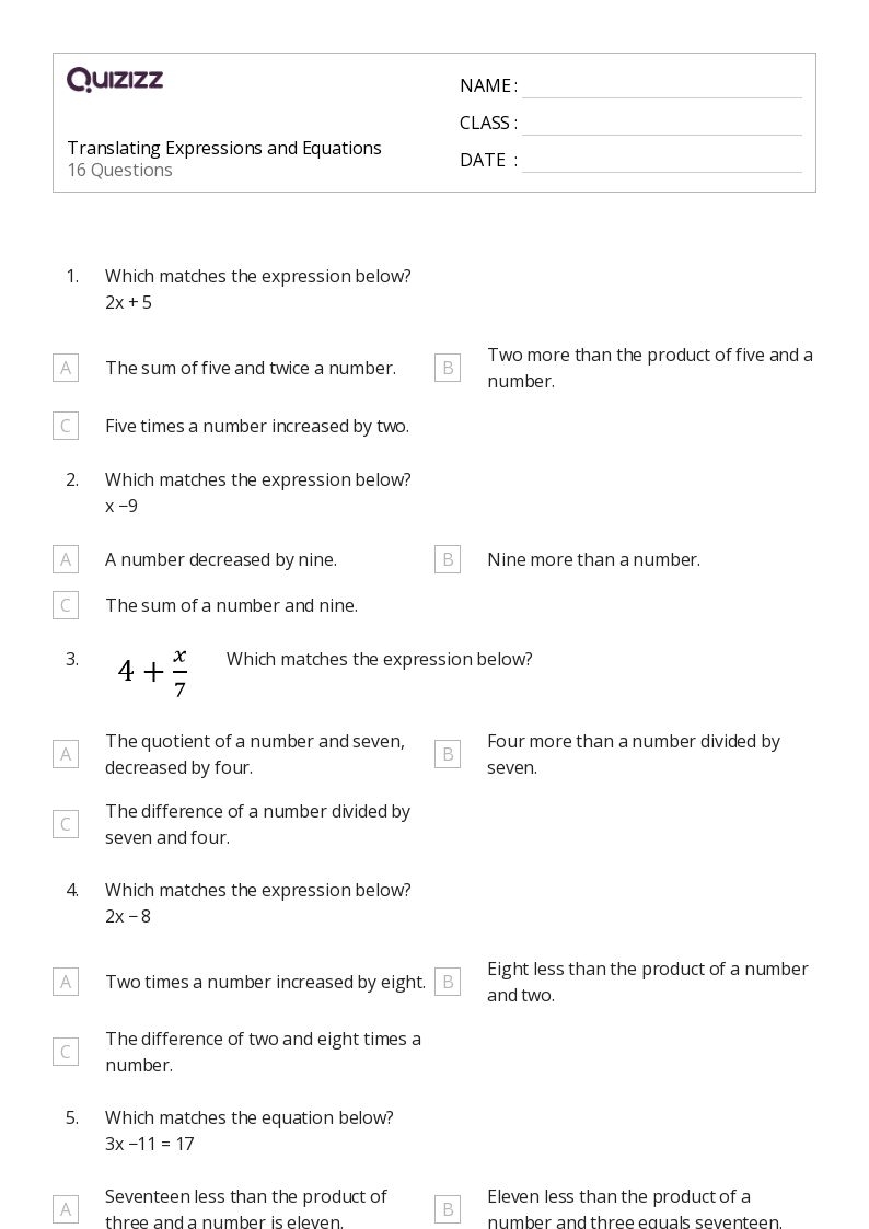 50 Grade 9 Worksheets On Quizizz Free amp Printable
