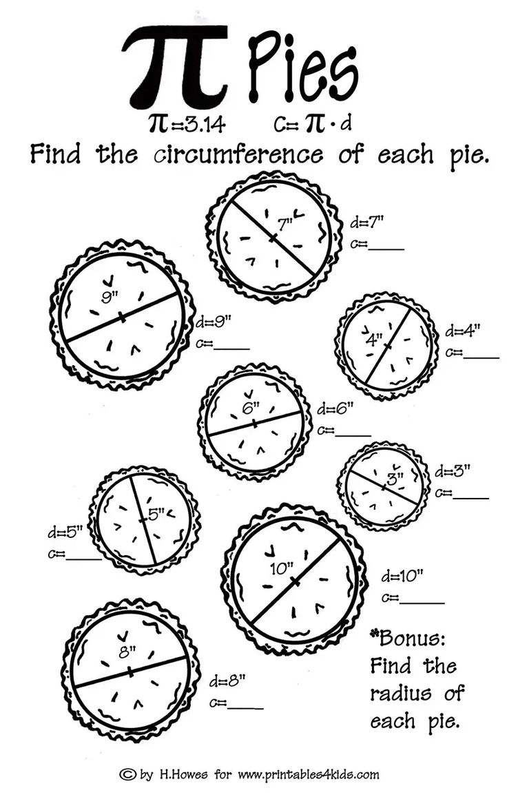Free Printable Pi Day Worksheets