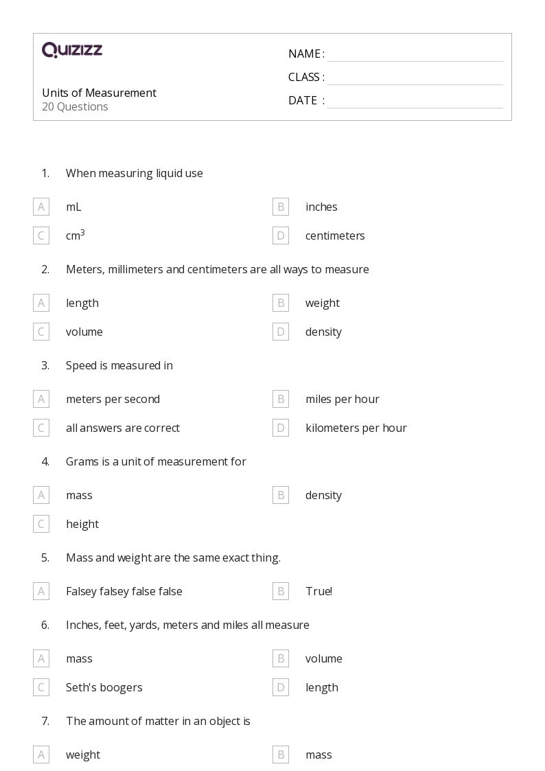 50 Science Worksheets For 7th Grade On Quizizz Free amp Printable