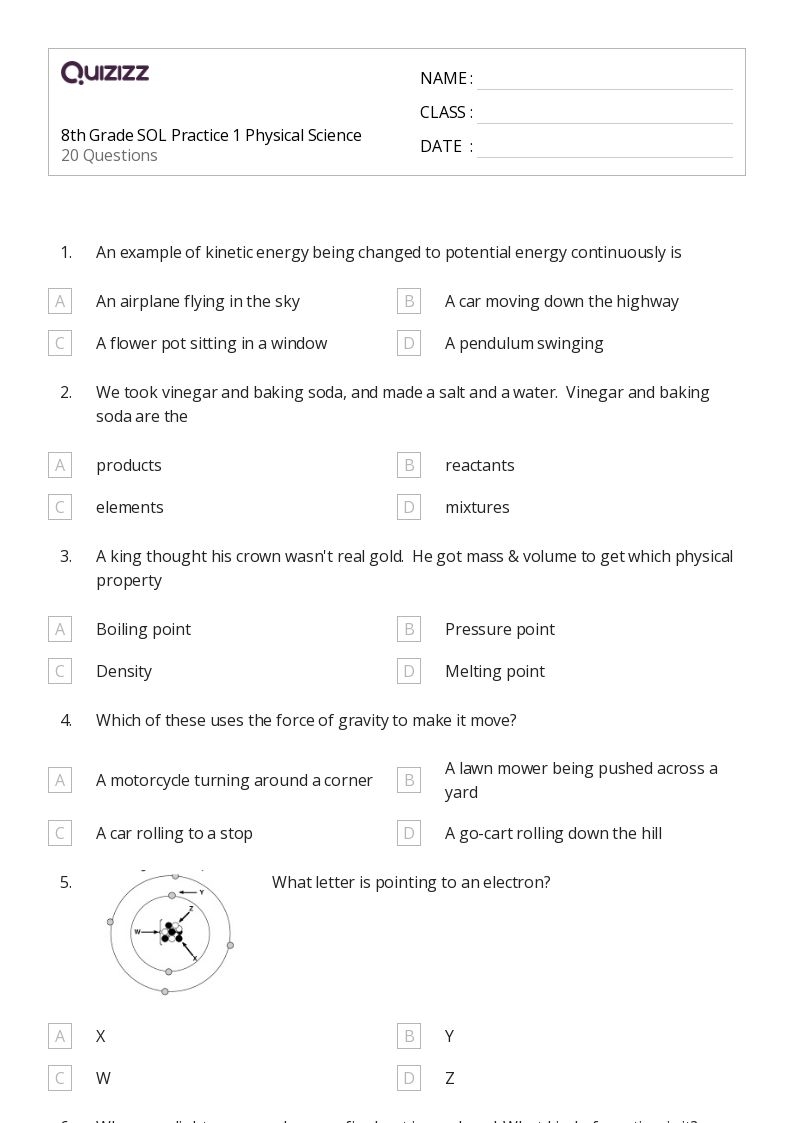 Science Worksheets Printable