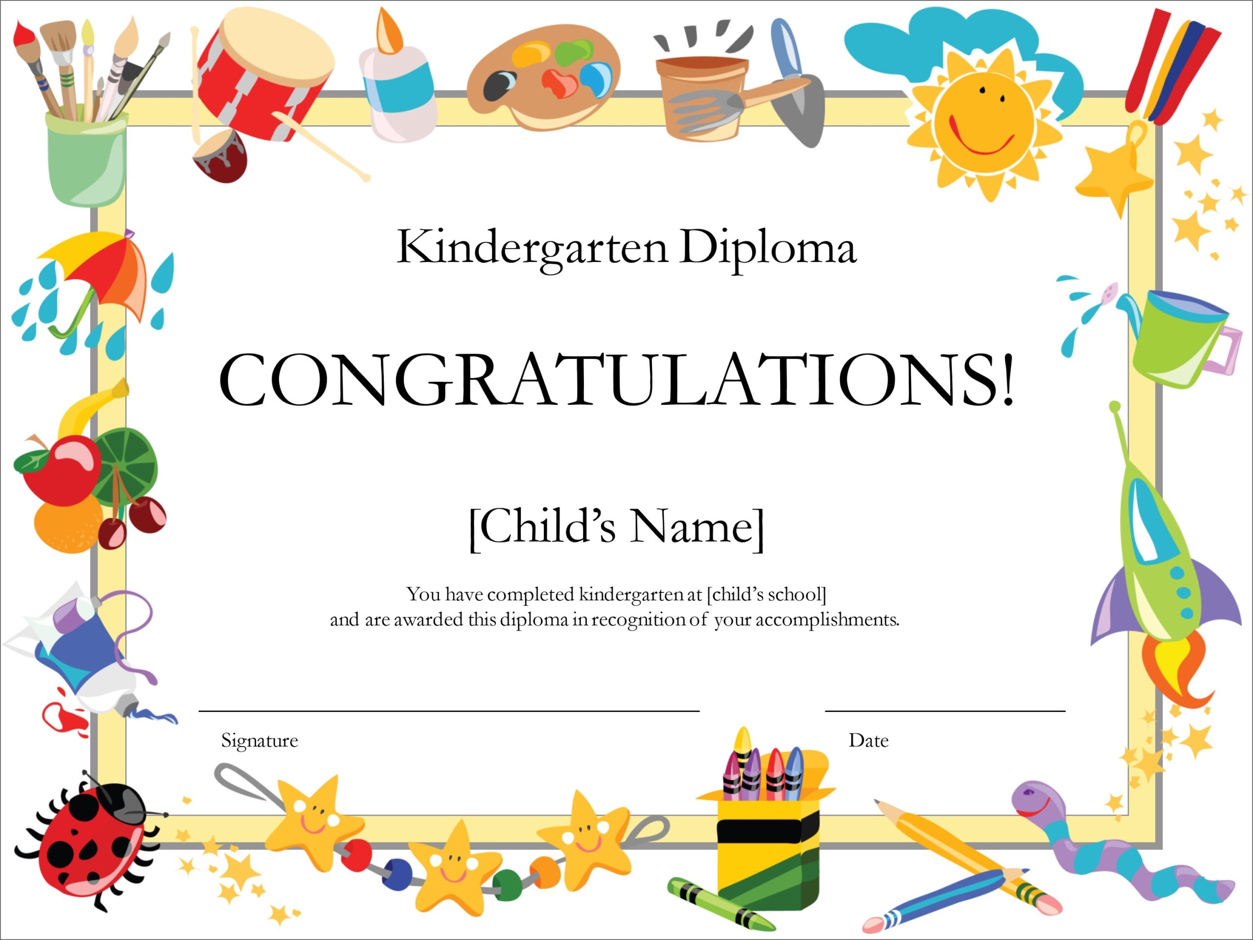 Certificate Templates Printable For Kids