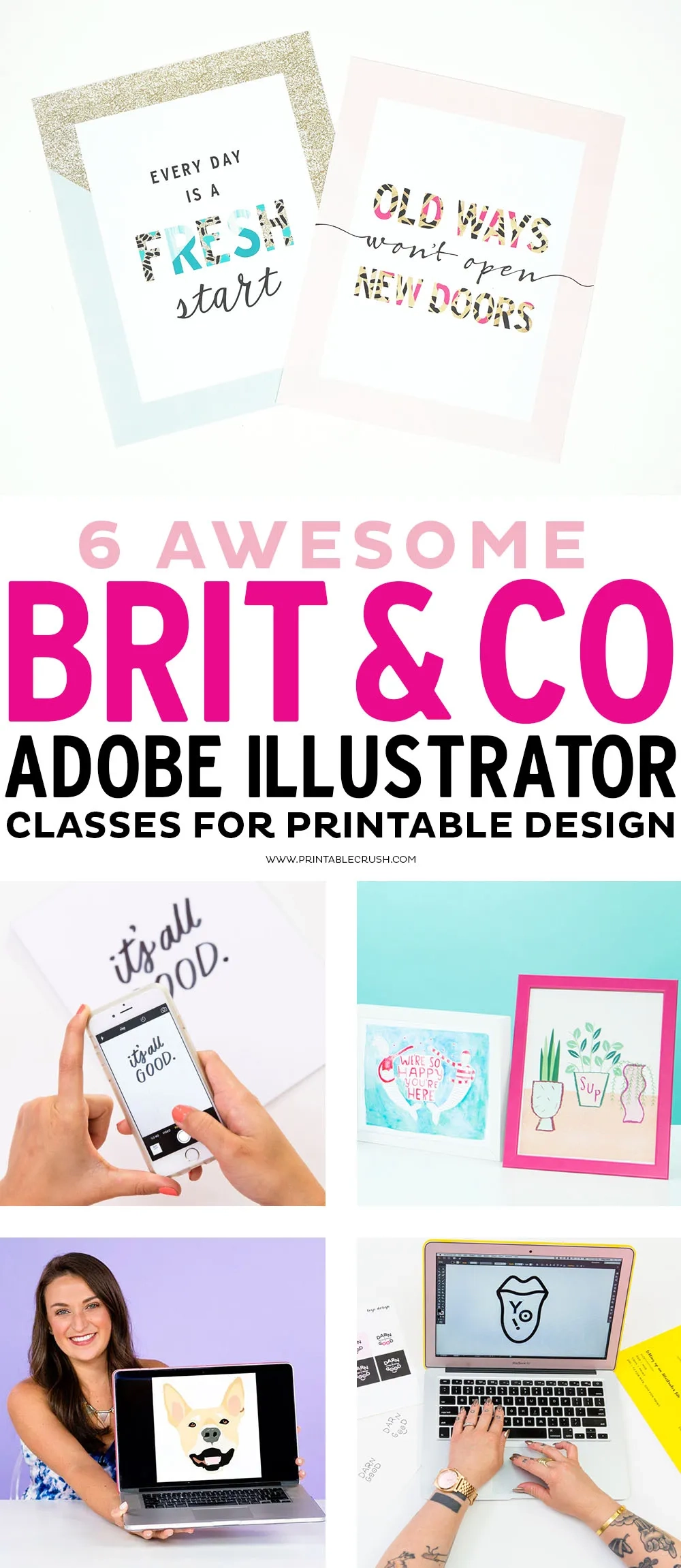 6 Brit And Co Adobe Illustrator Classes For Printable Design Printable Crush