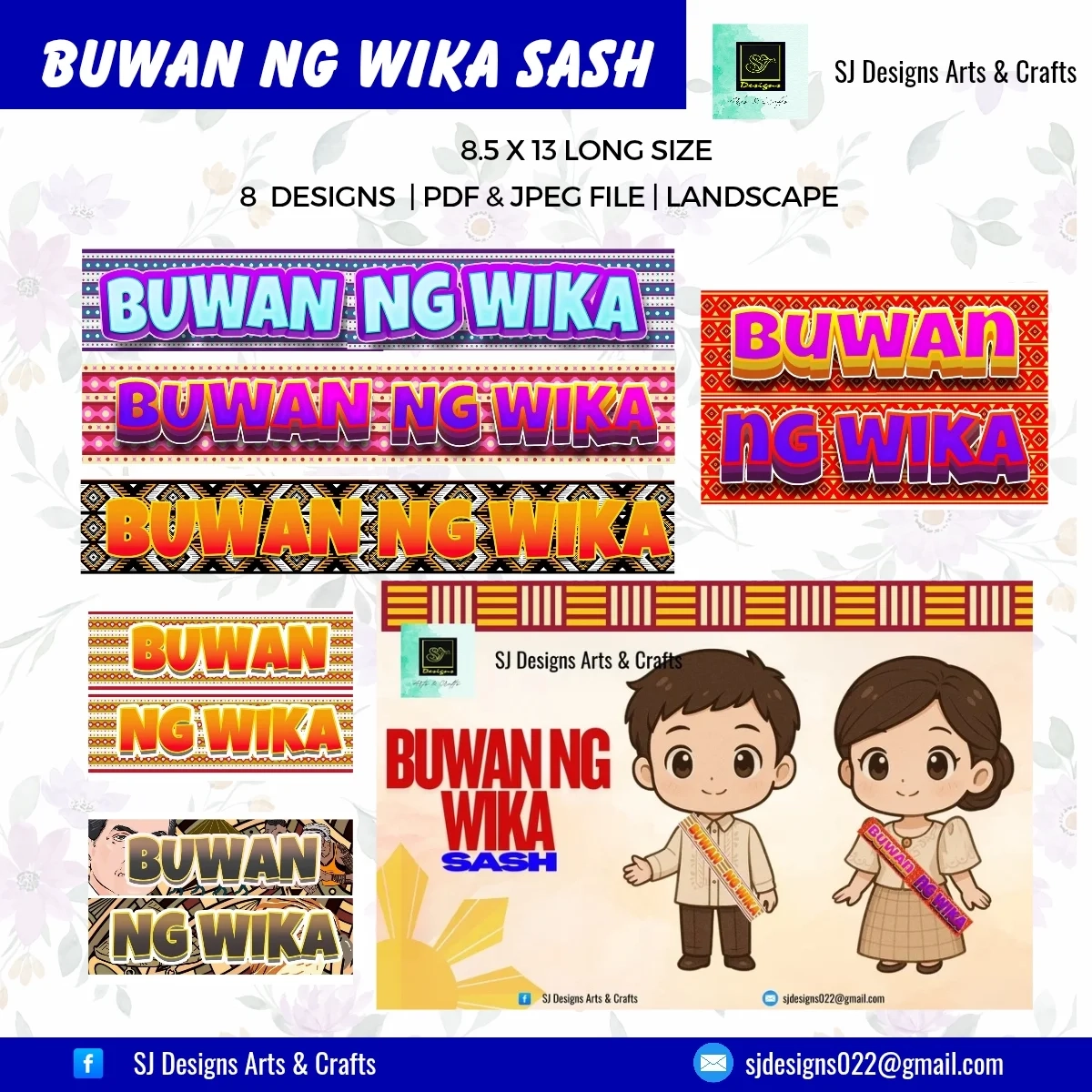 8 BUWAN NG WIKA SASH DESIGNS Kaguro Ph