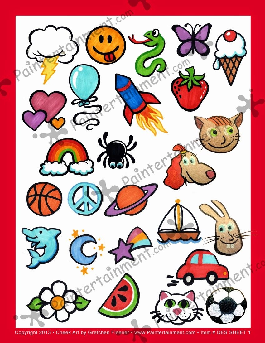 Cheek Simple Face Painting Designs Printable