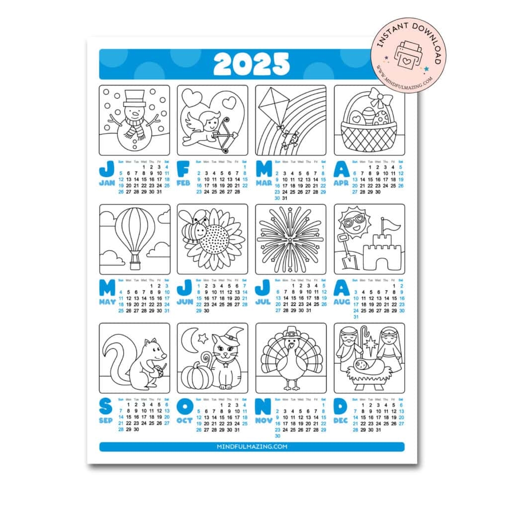 Blank 2025 Printable Calendar Free