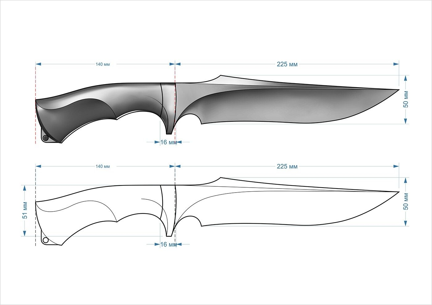 Knife Designs Templates Printable