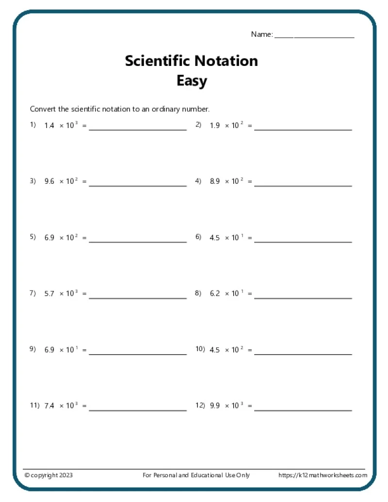 Printable Algebra Worksheets