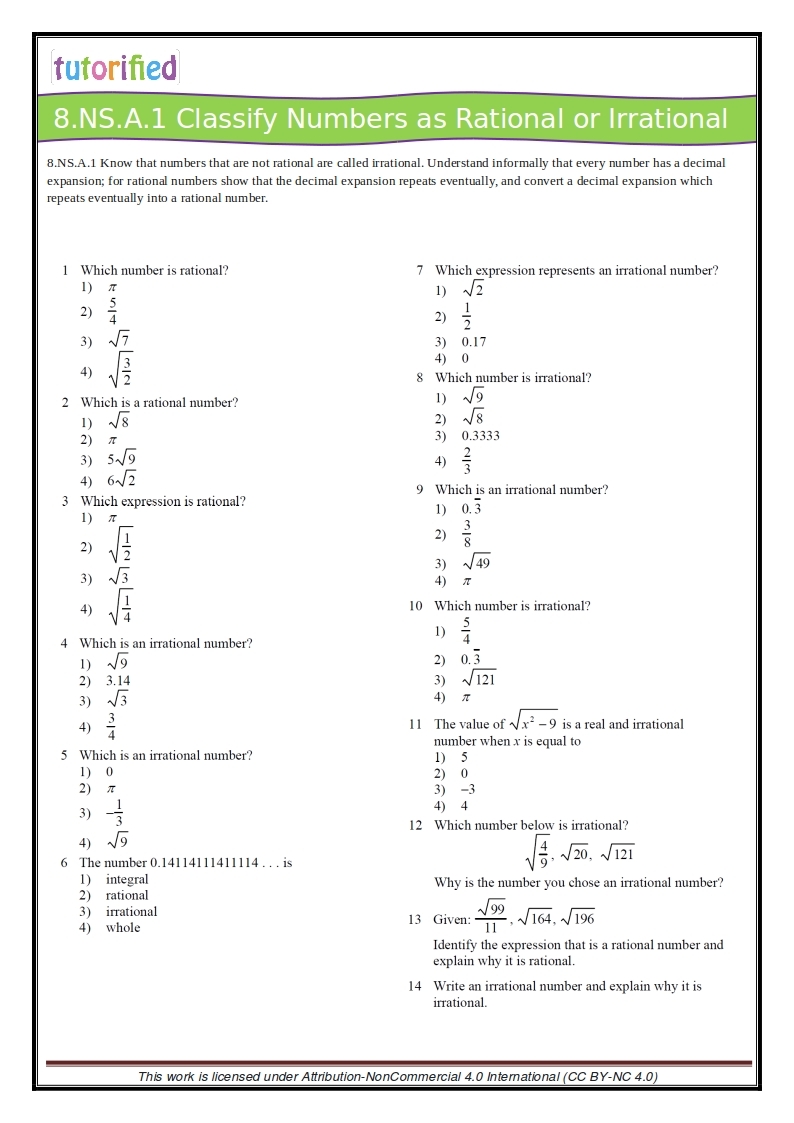 Free Math Worksheets For 8th Graders Printable