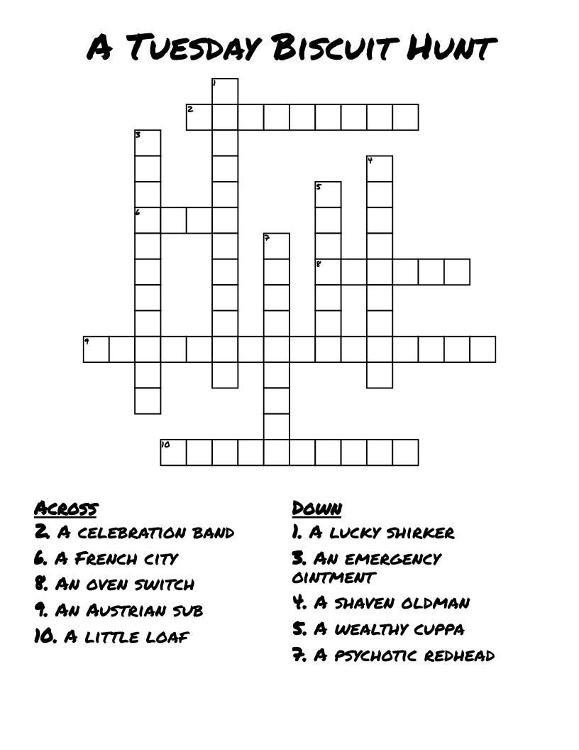 Hunting Crossword Puzzles Printable