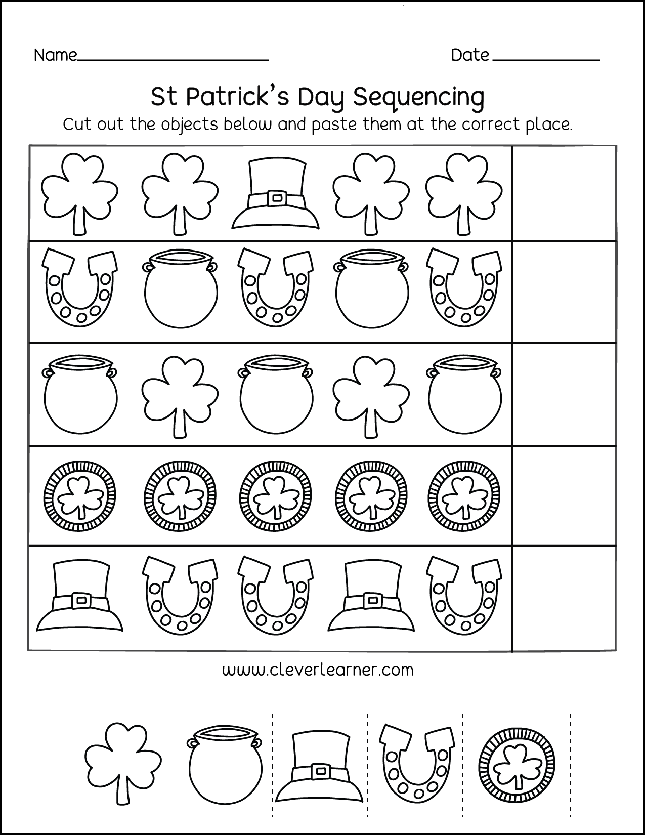 Free Printable St Patrick's Day Worksheet