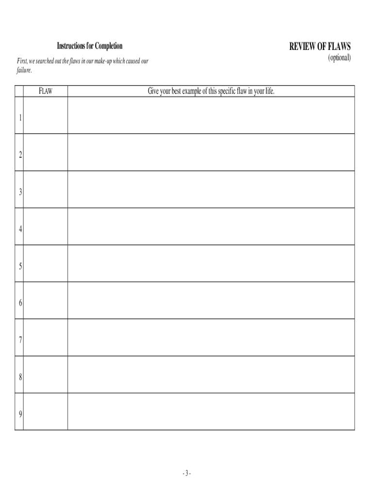 Printable Aa 4th Step Worksheets