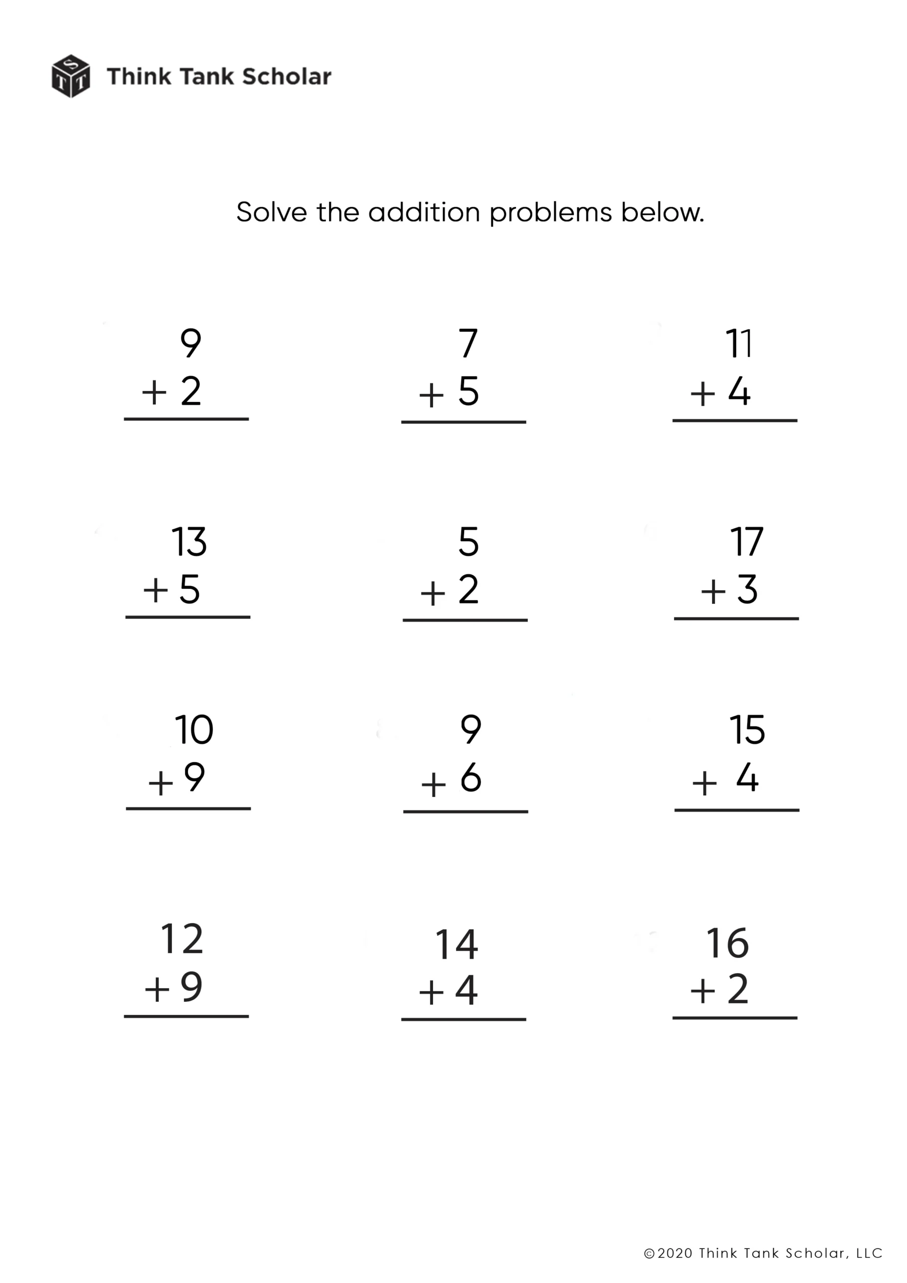Free Printable Adding And Subtracting Worksheets