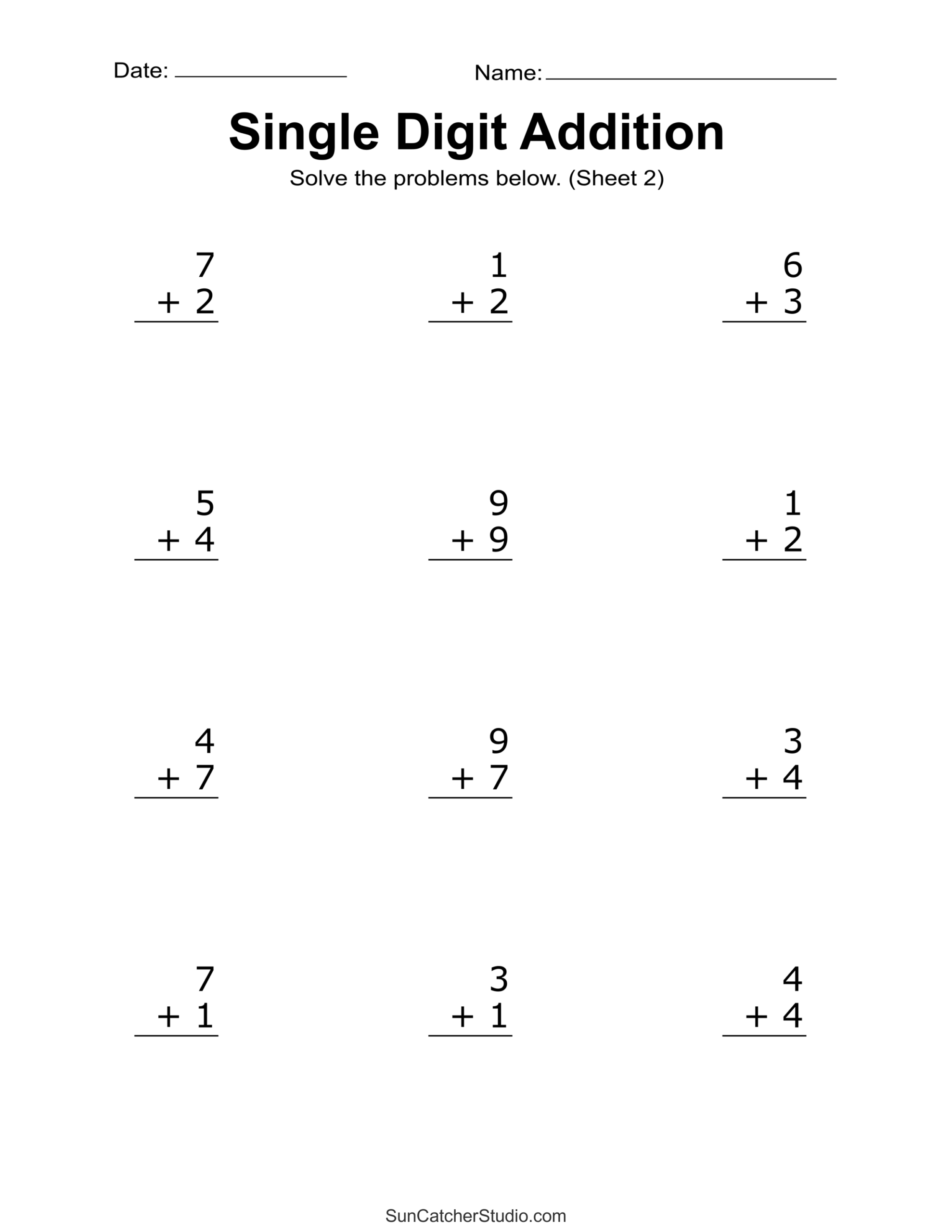 Free Printable Math Worksheets Pdf