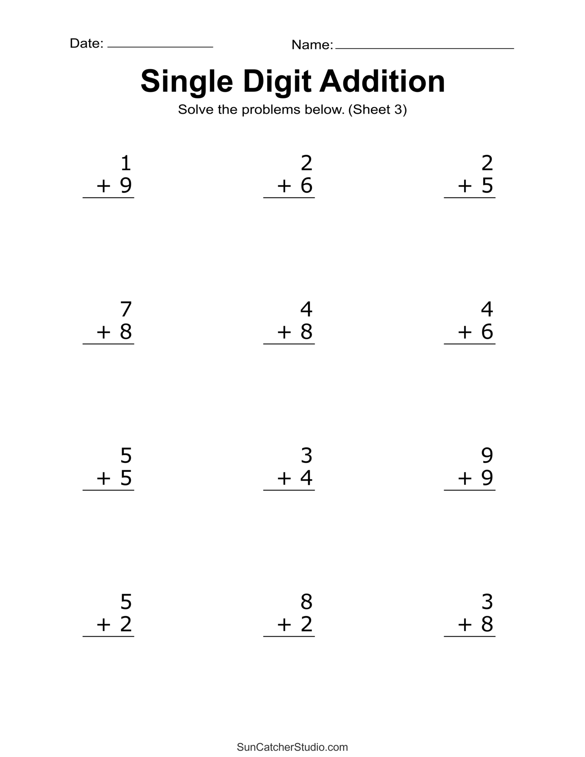 Printable Free Math Worksheets
