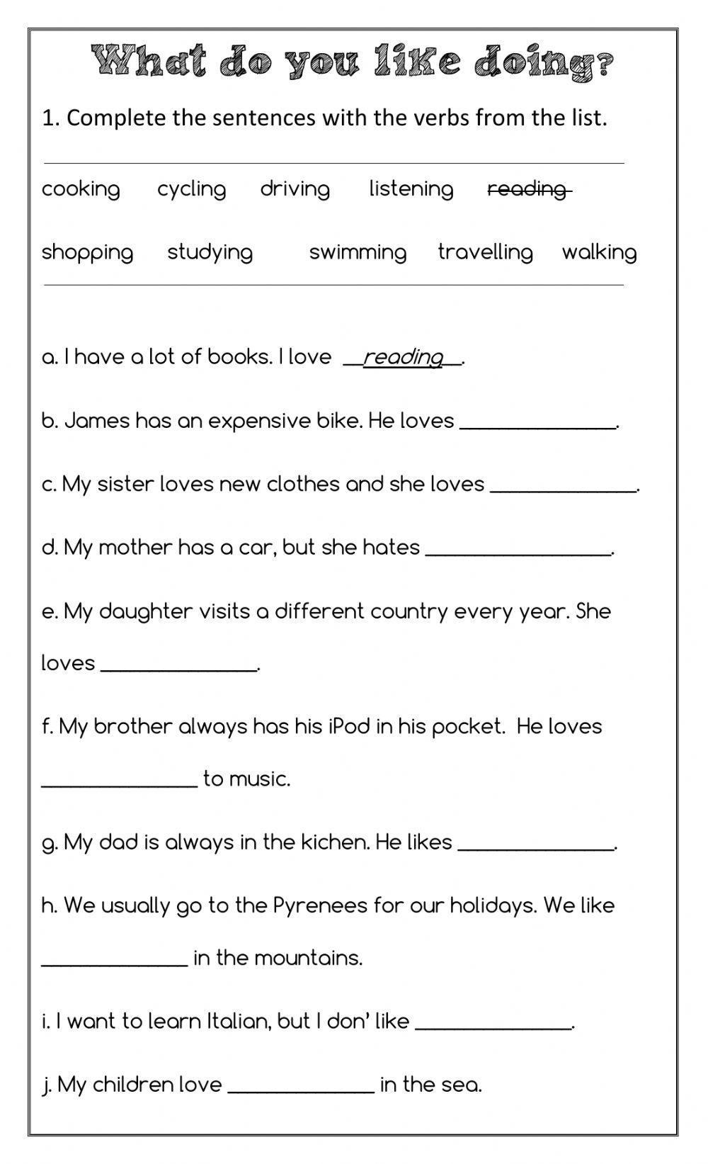 Adults Free Interactive Worksheets 195119