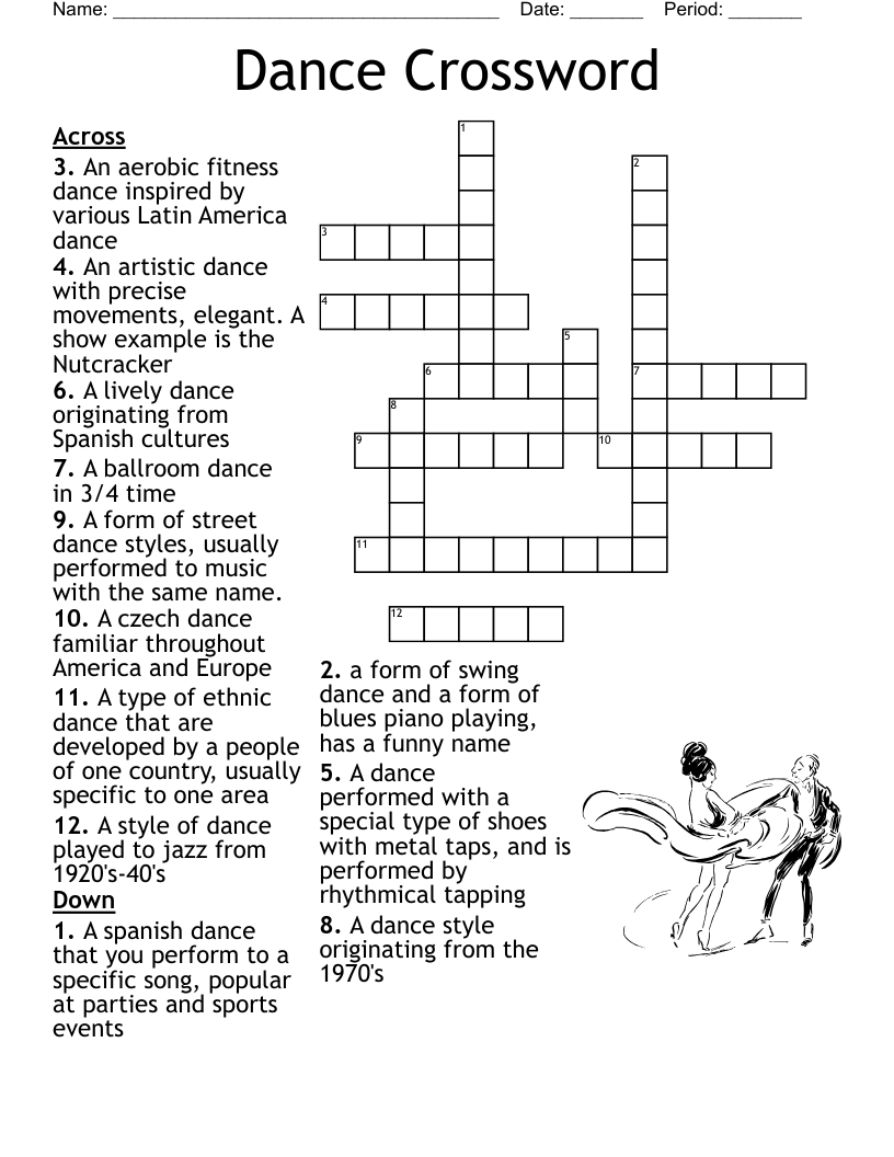 All About Dance Word Search WordMint