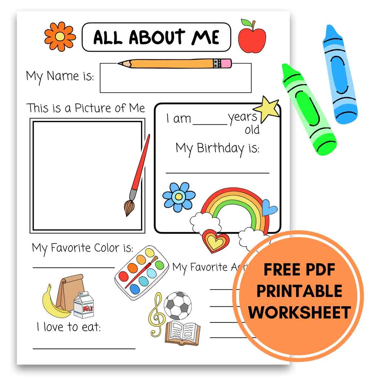 Free All About Me Printable Worksheets