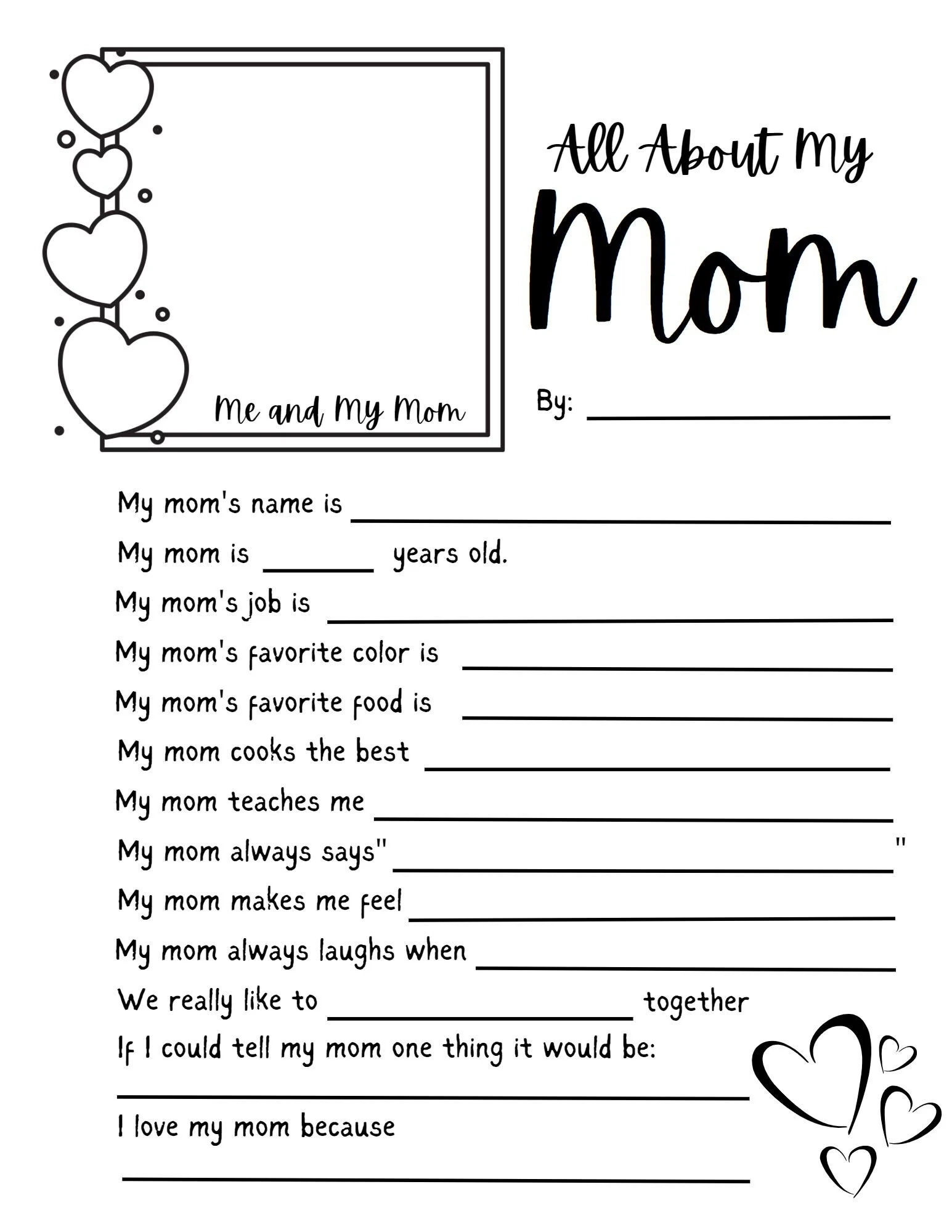Printable Mother's Day Worksheets Pdf
