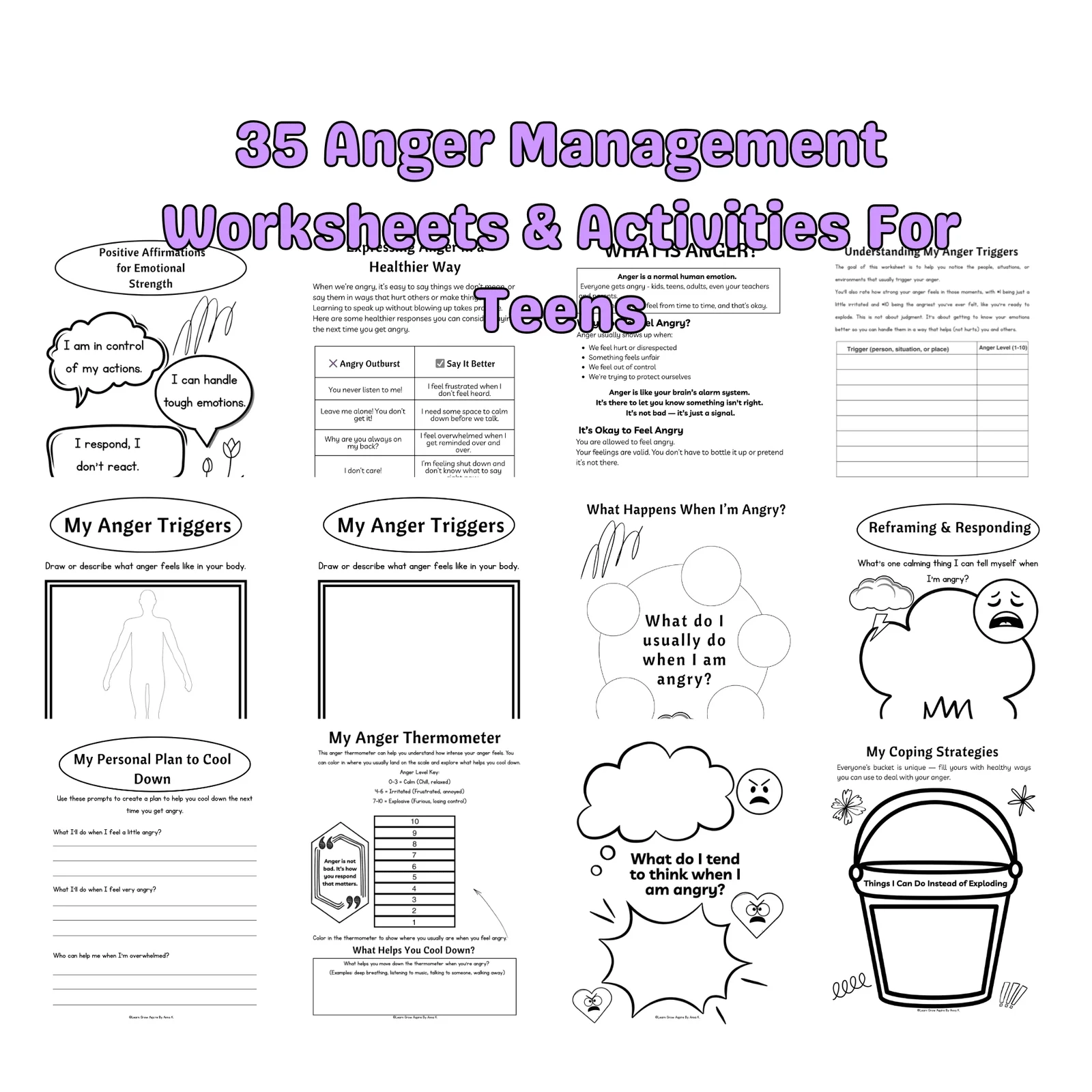 Free Printable Anger Management Worksheets